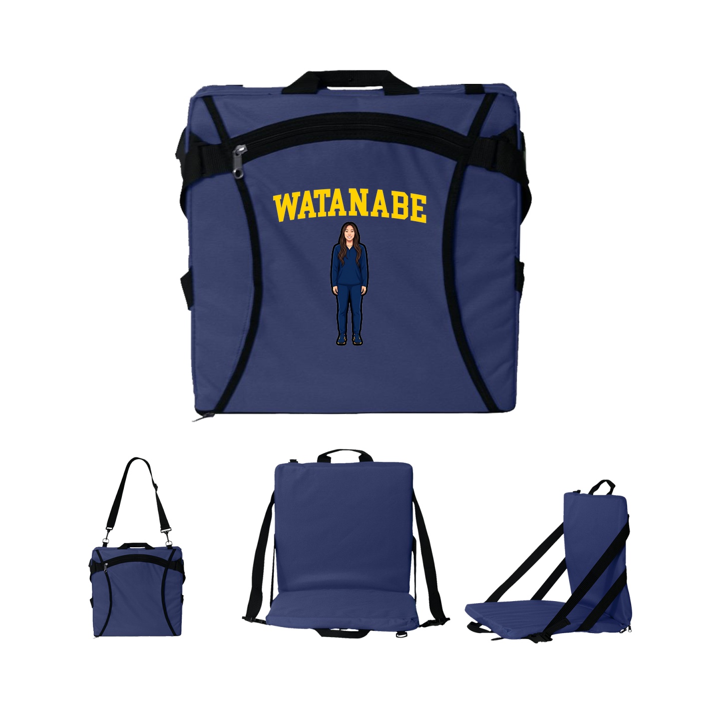 Folding Stadium Seat — Shirsey in Navy