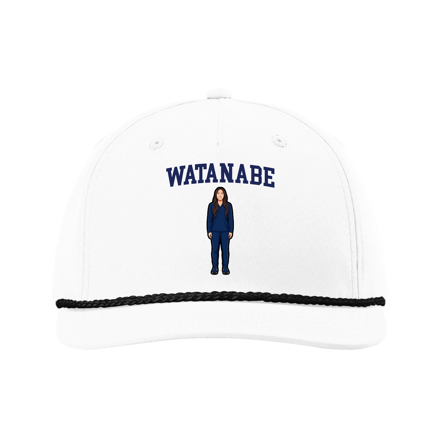 Five-Panel Classic Rope Cap — Shirsey in White