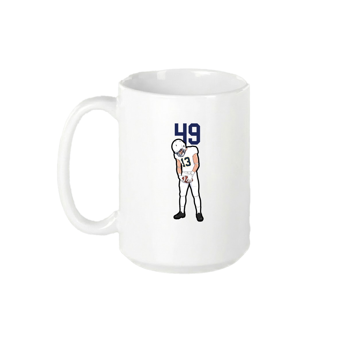 15oz Coffee Mug — Number Top in White