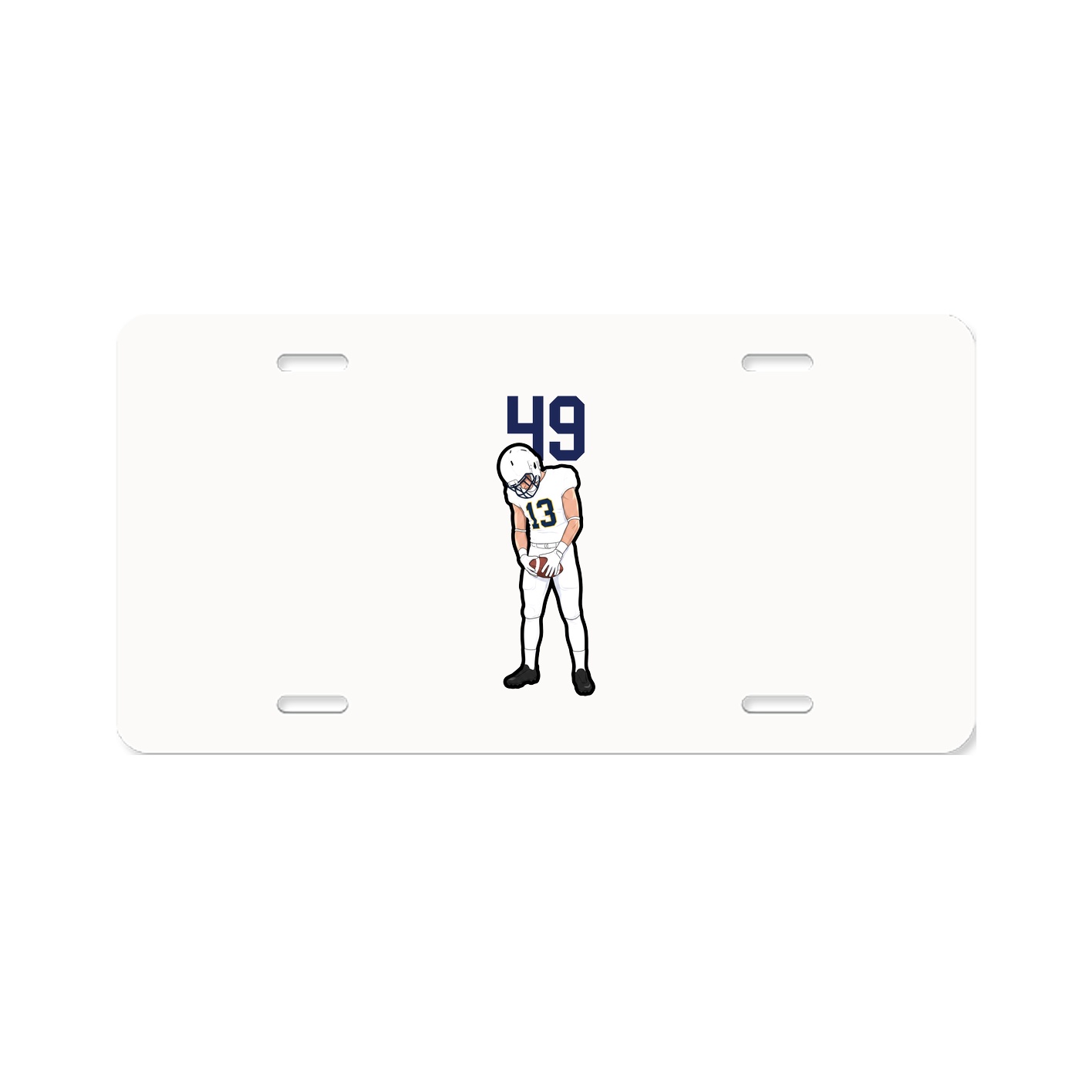 License Plate — Number Top in Classic