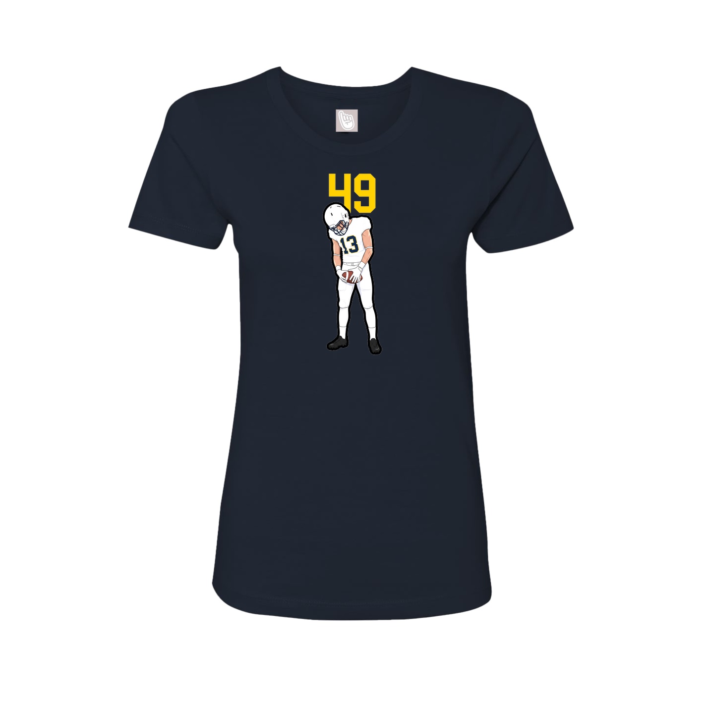 Womens Tee — Number Top in Navy