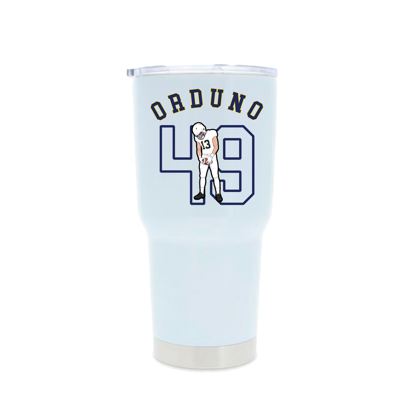 30oz Stainless Steel Tumbler — Shirsey Arch in White