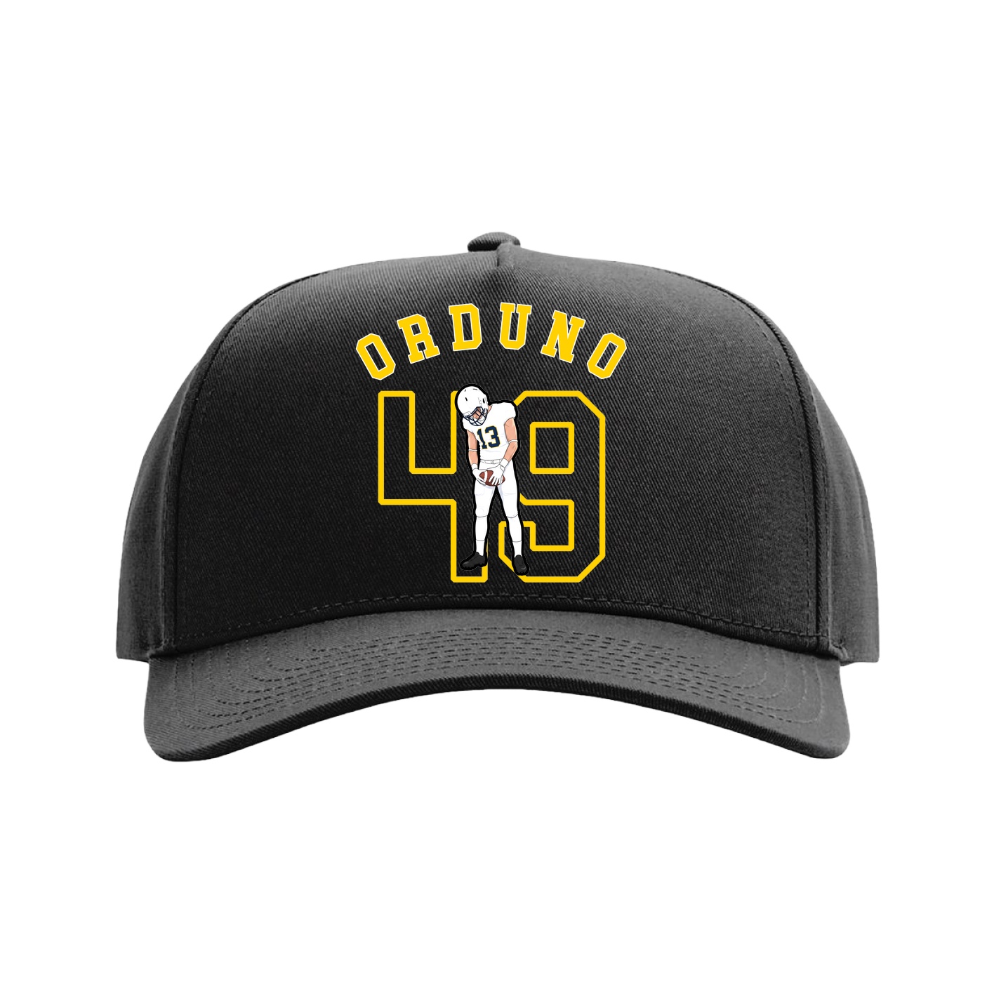 Full Fabric Five-Panel Champ Cap — Shirsey Arch in Black