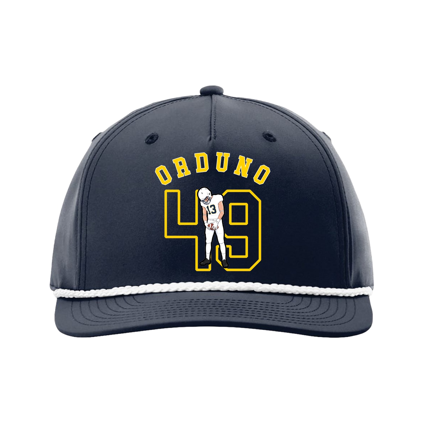 Five-Panel Classic Rope Cap — Shirsey Arch in Navy