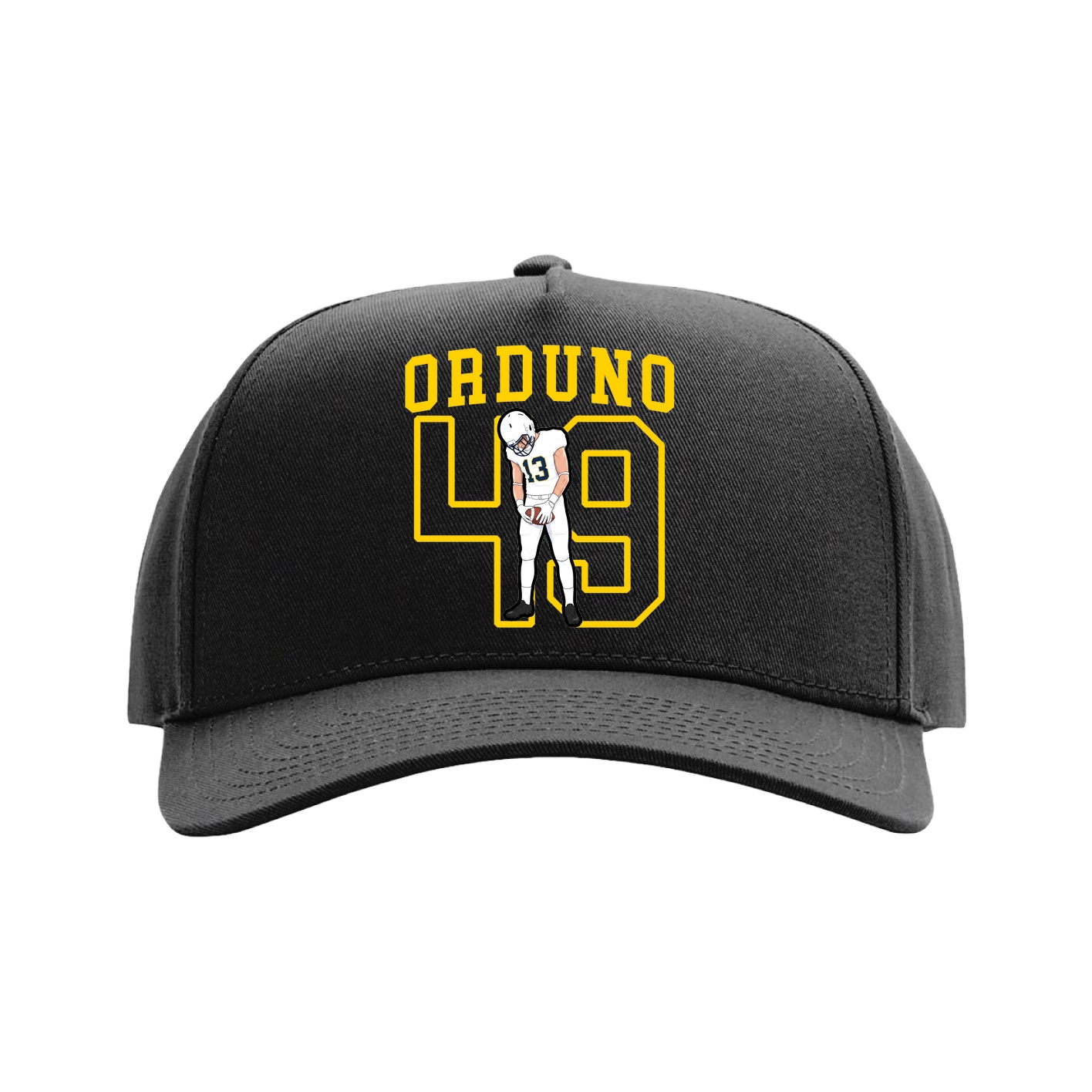 Full Fabric Five-Panel Champ Cap — Shirsey in Black