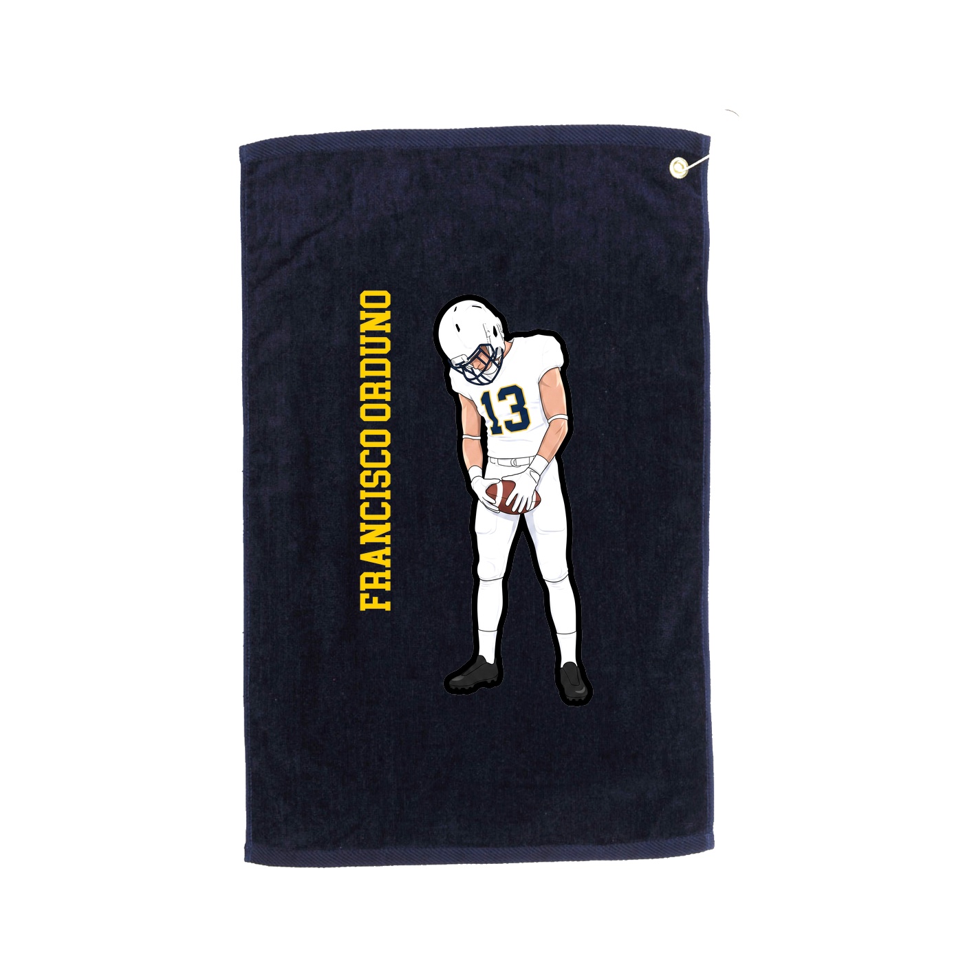 Golf Towel — Name Vertical in Navy