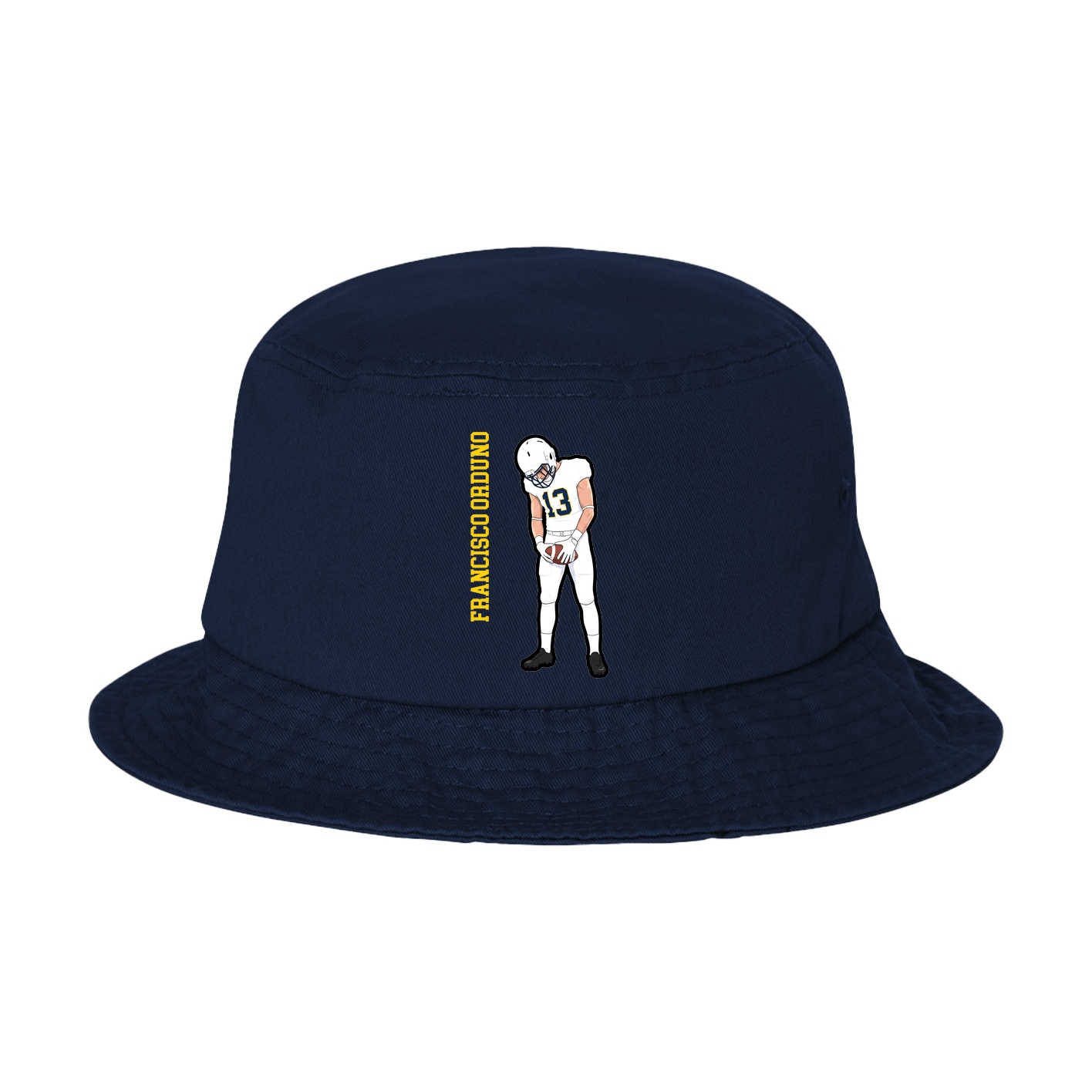 Bucket Cap — Name Vertical in Navy
