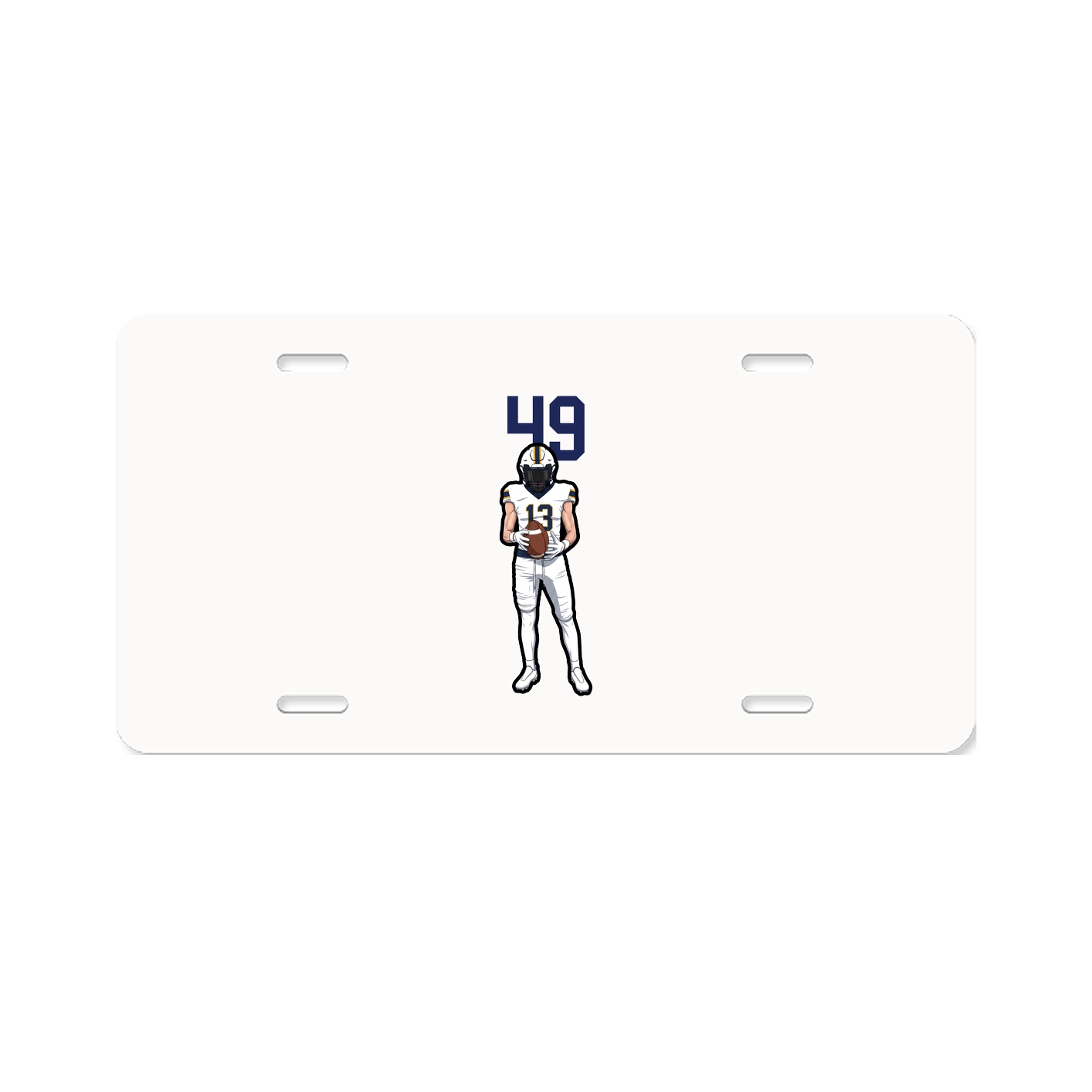 License Plate — Number Top in Classic