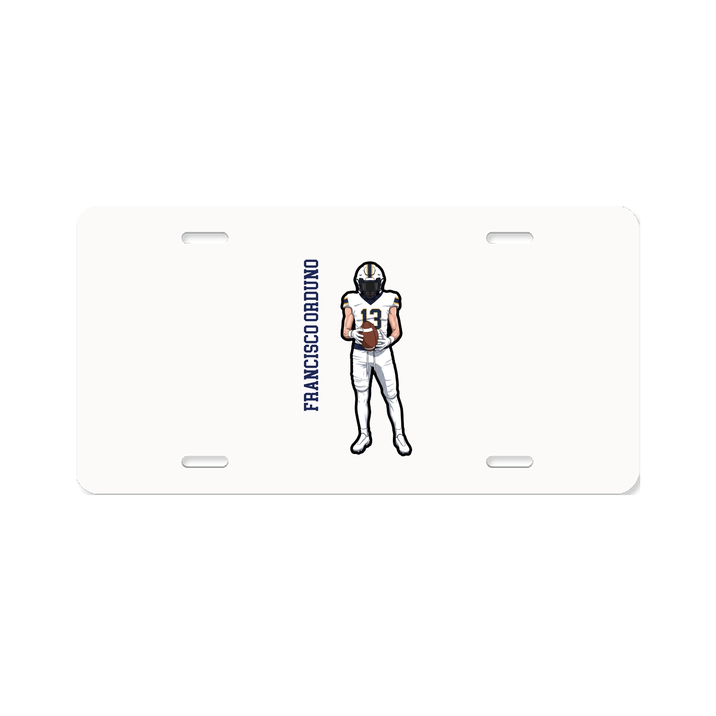 License Plate — Name Vertical in Classic