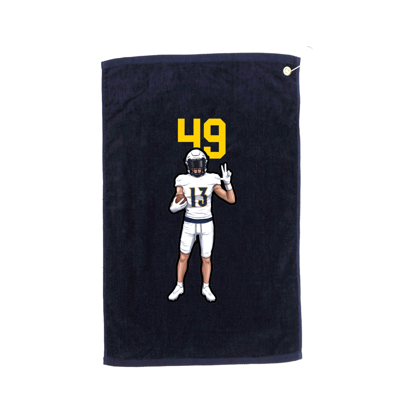 Golf Towel — Number Top in Navy