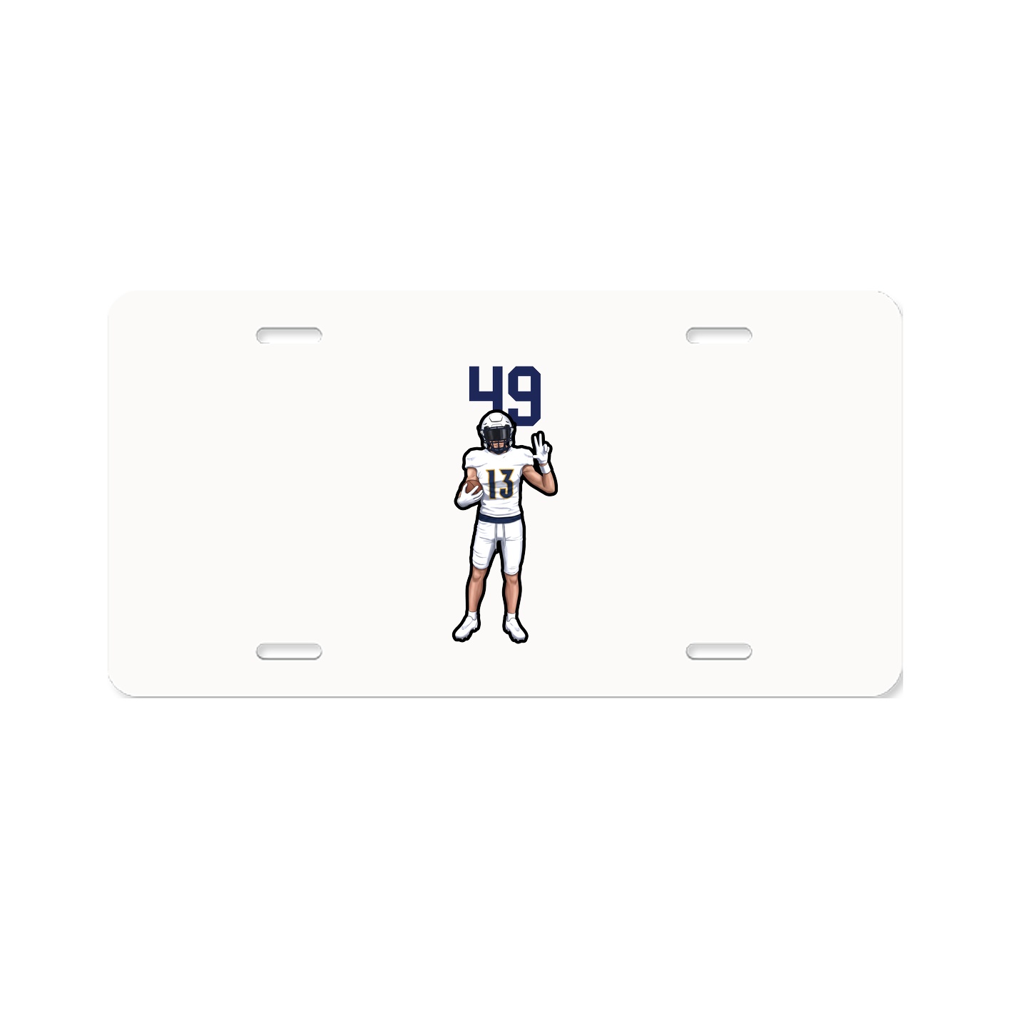 License Plate — Number Top in Classic