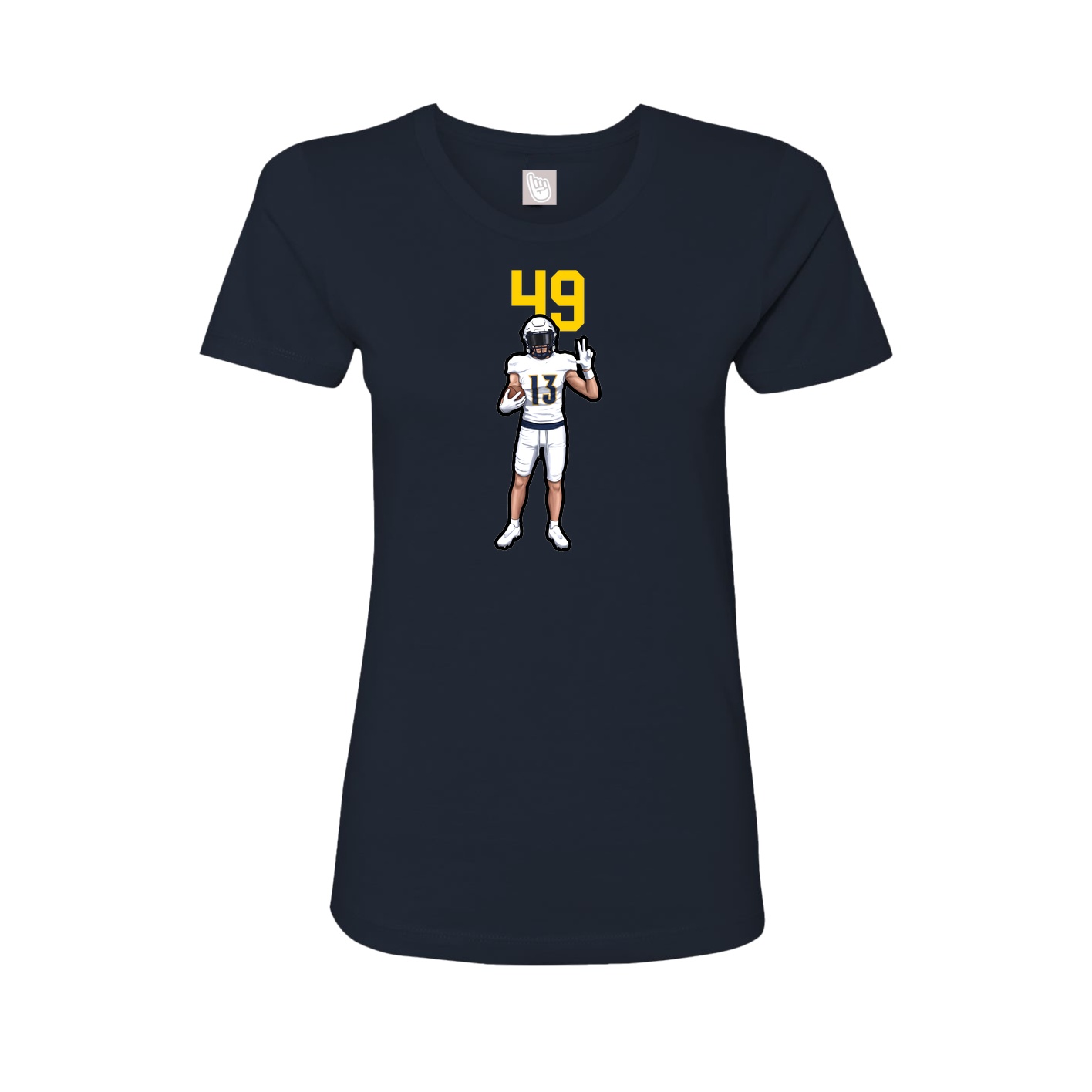 Womens Tee — Number Top in Navy