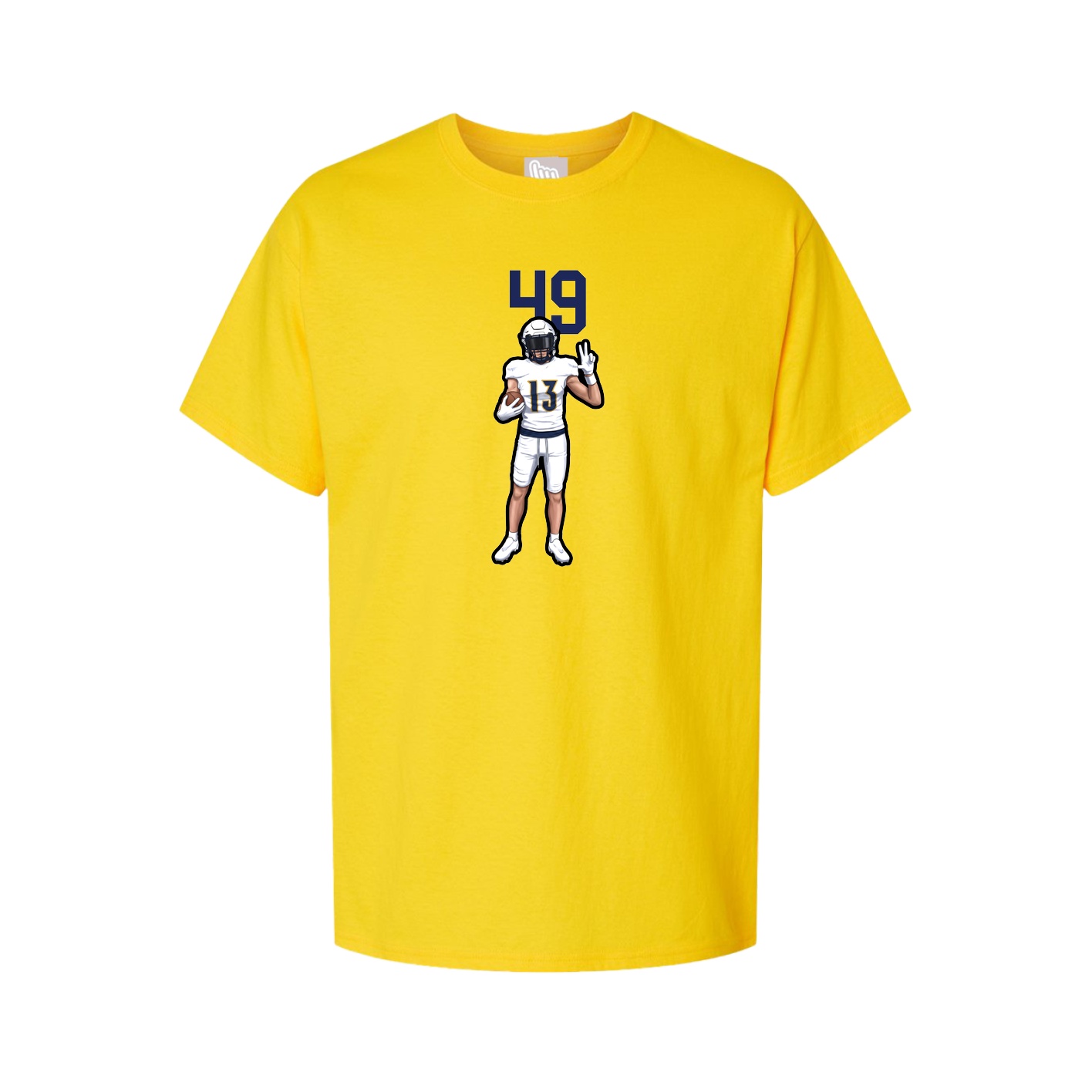 Youth Tee — Number Top in Gold