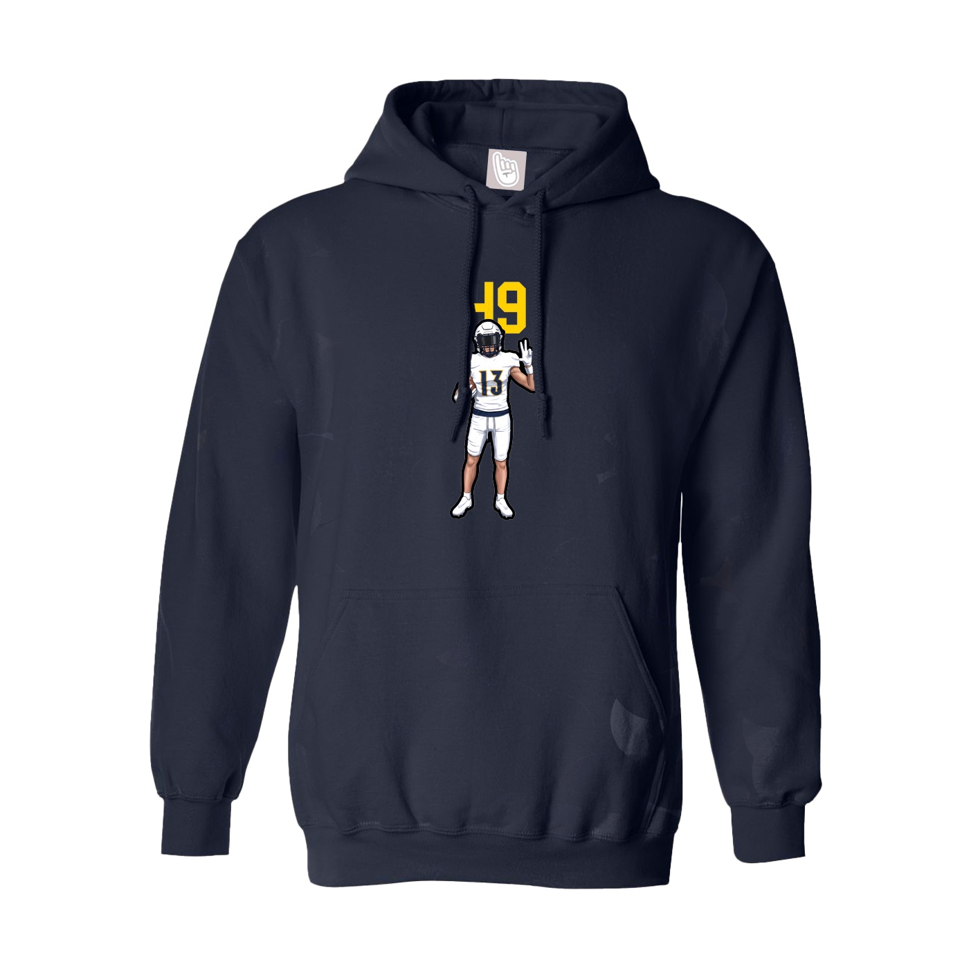 Hoodie — Number Top in Navy