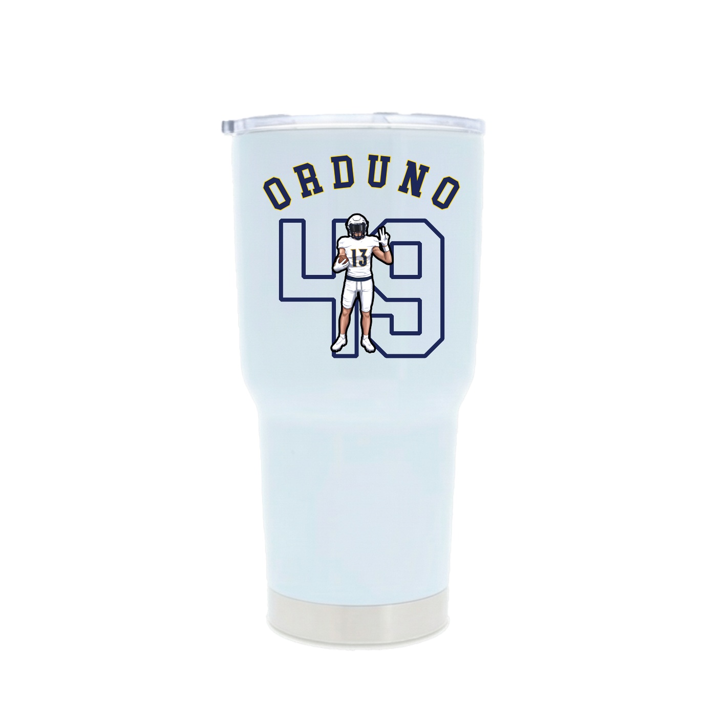 30oz Stainless Steel Tumbler — Shirsey Arch in White