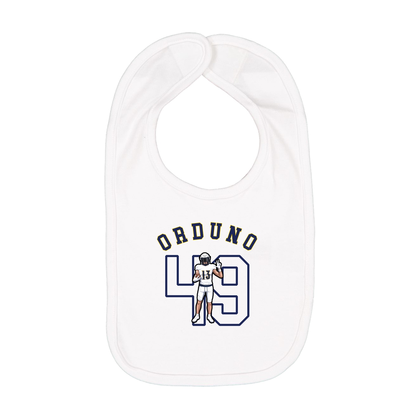 Infant Bib — Shirsey Arch in White