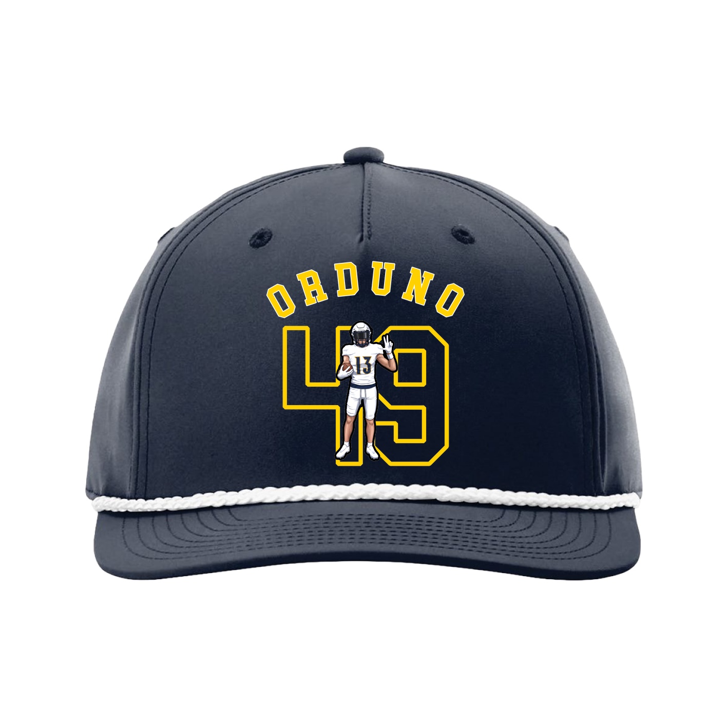 Five-Panel Classic Rope Cap — Shirsey Arch in Navy