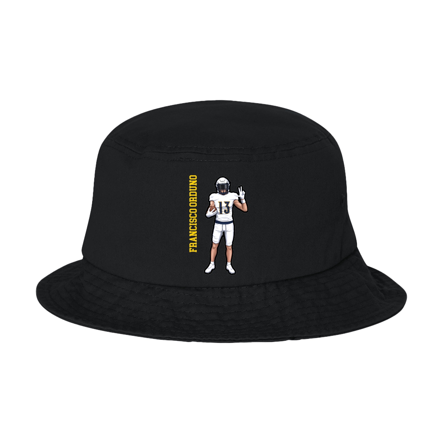 Bucket Cap — Name Vertical in Black