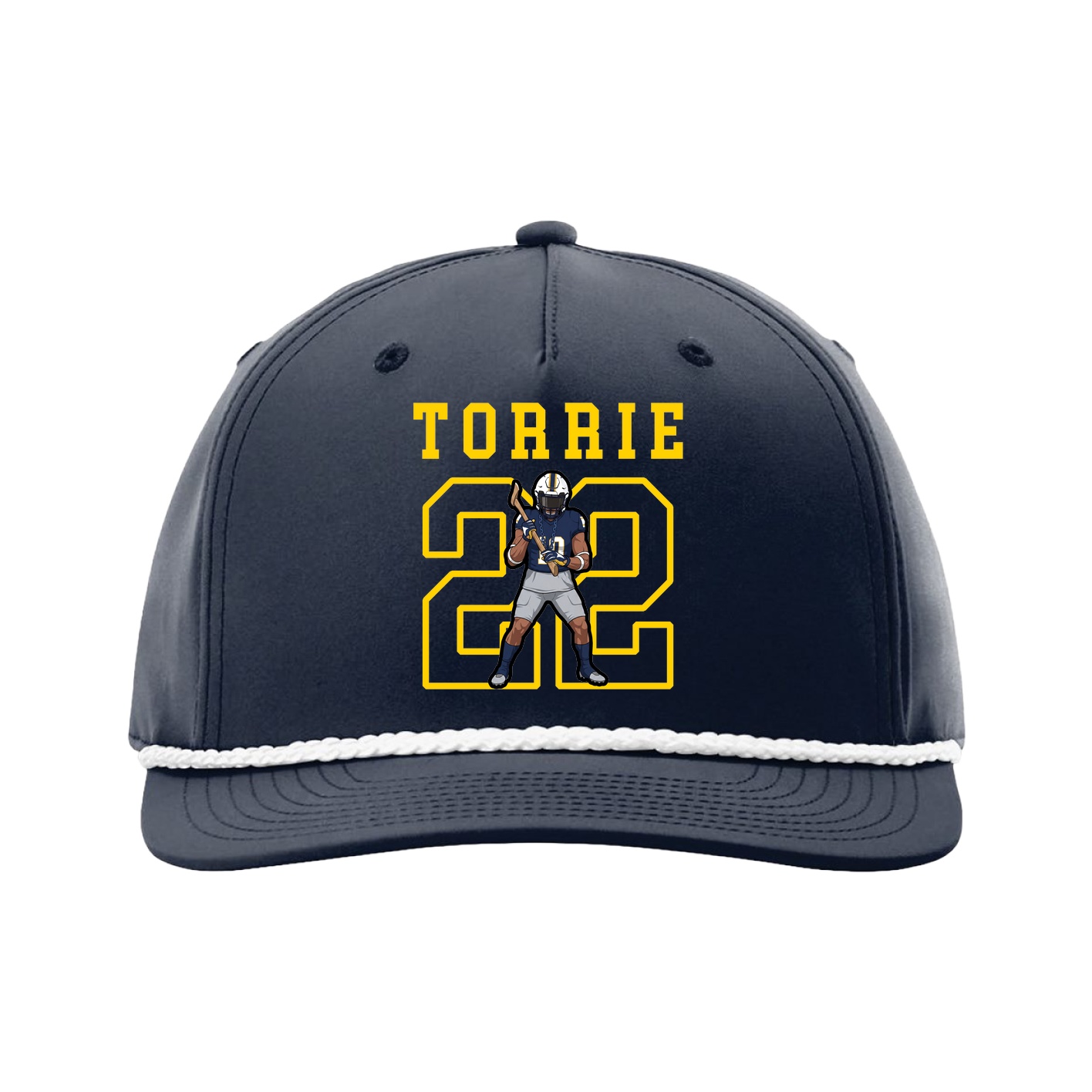 Five-Panel Classic Rope Cap — Shirsey in Navy