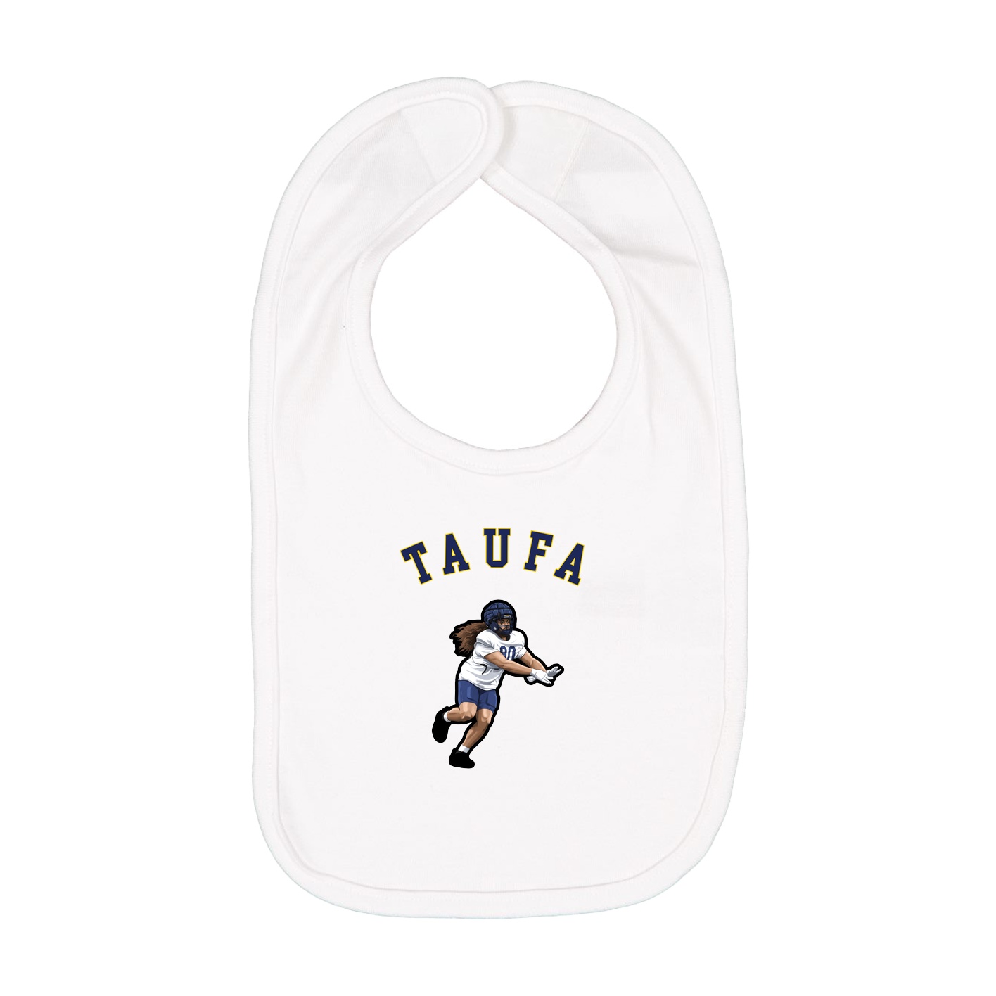 Infant Bib — Shirsey Arch in White