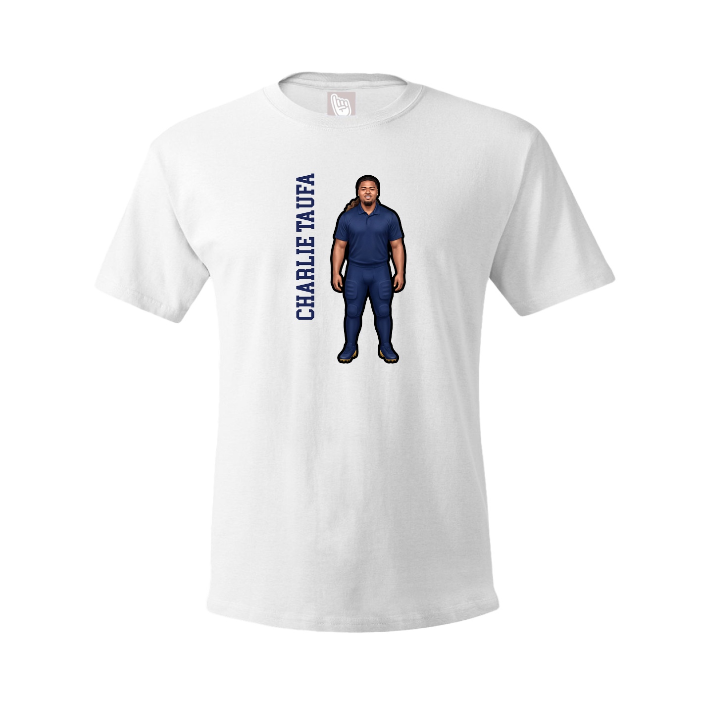 Youth Tee — Name Vertical in White