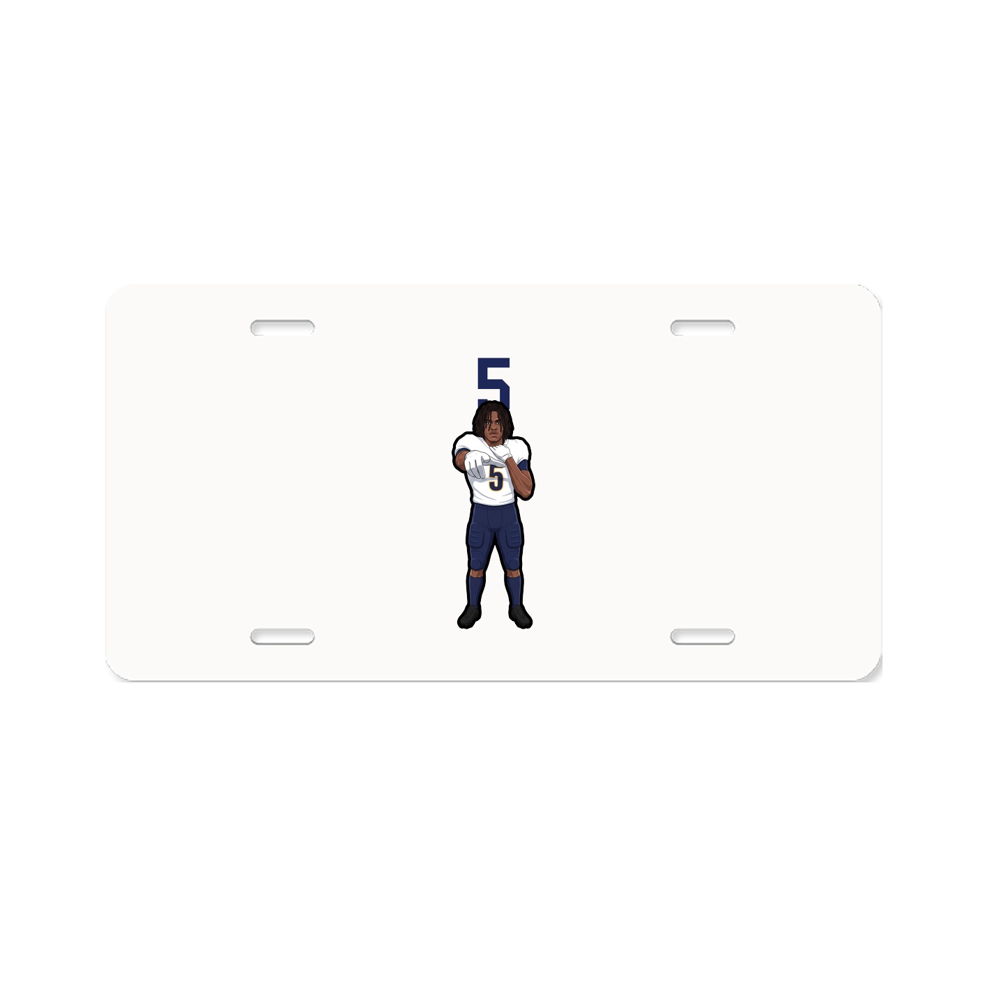 License Plate — Number Top in Classic