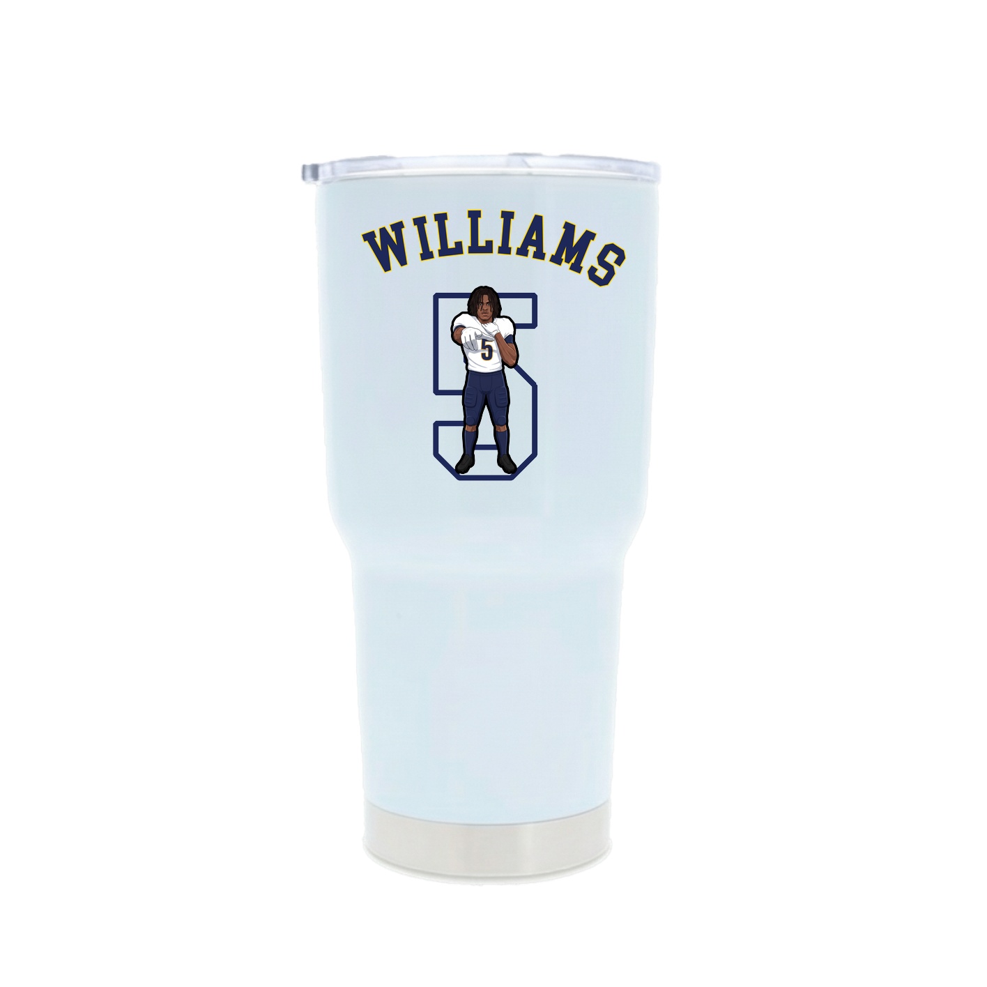 30oz Stainless Steel Tumbler — Shirsey Arch in White