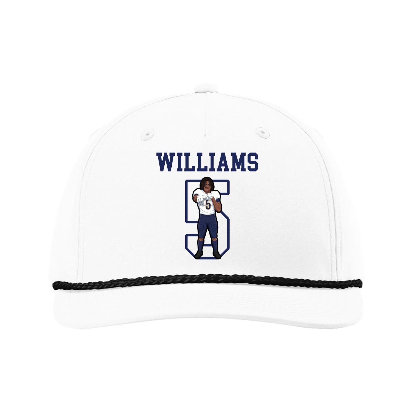 Five-Panel Classic Rope Cap — Shirsey in White