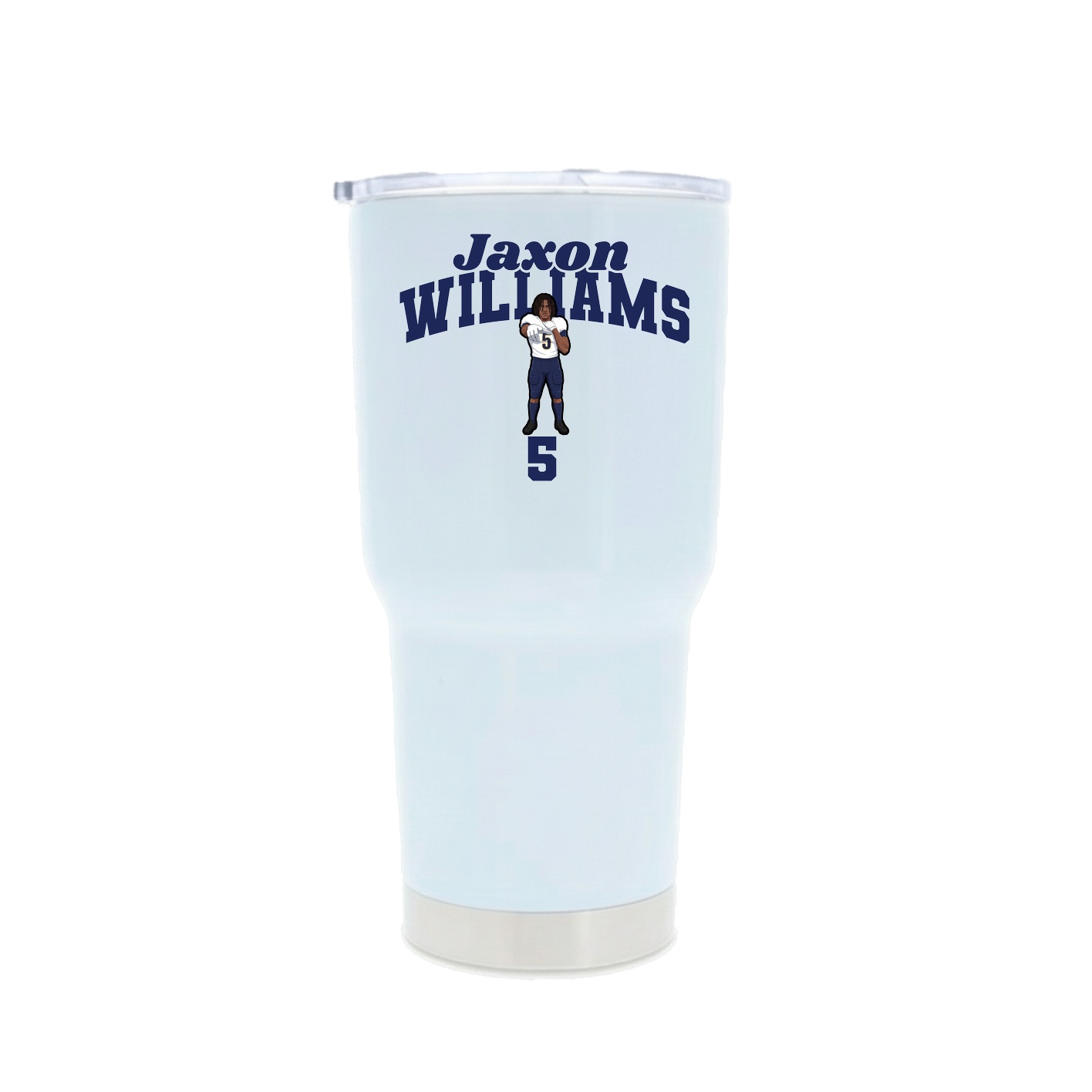 30oz Stainless Steel Tumbler — Signature Arch in White