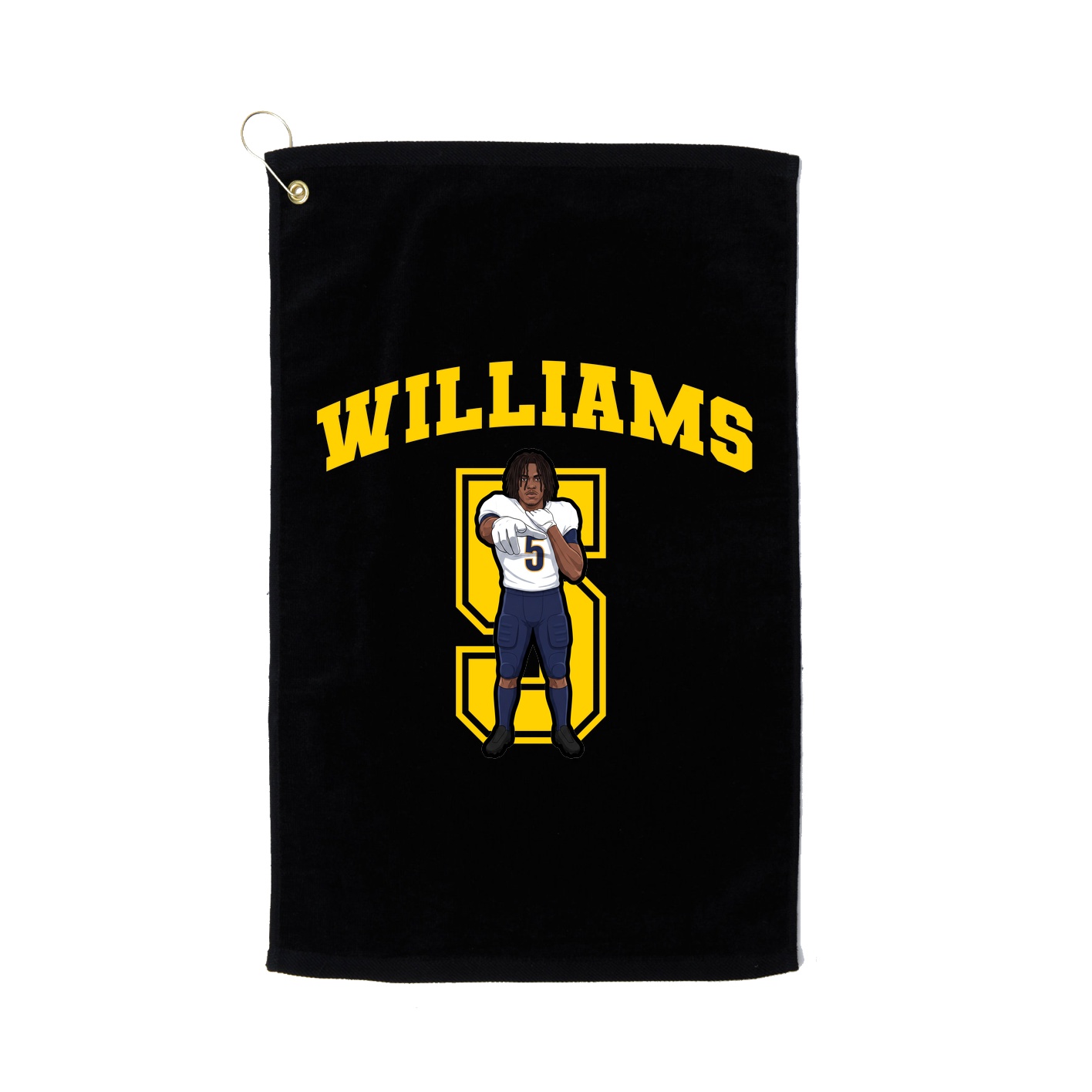 Golf Towel — Number in Black
