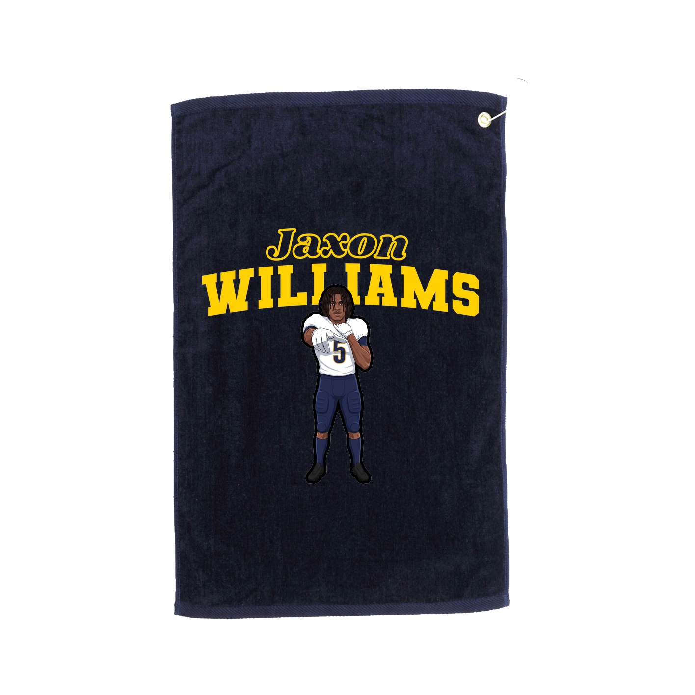 Golf Towel — Name Arch in Navy
