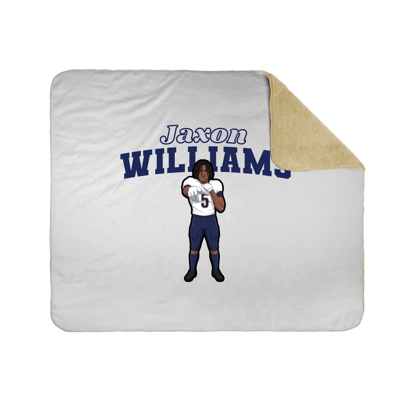 Throw Blanket — Name Arch in White