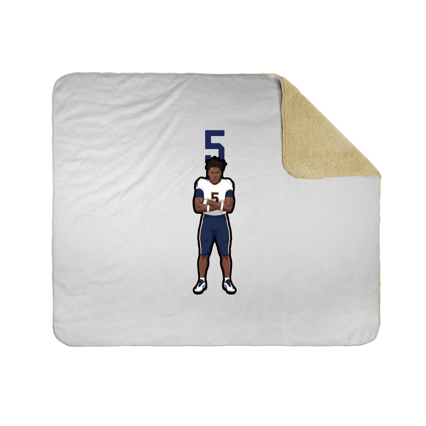 Throw Blanket — Number Top in White