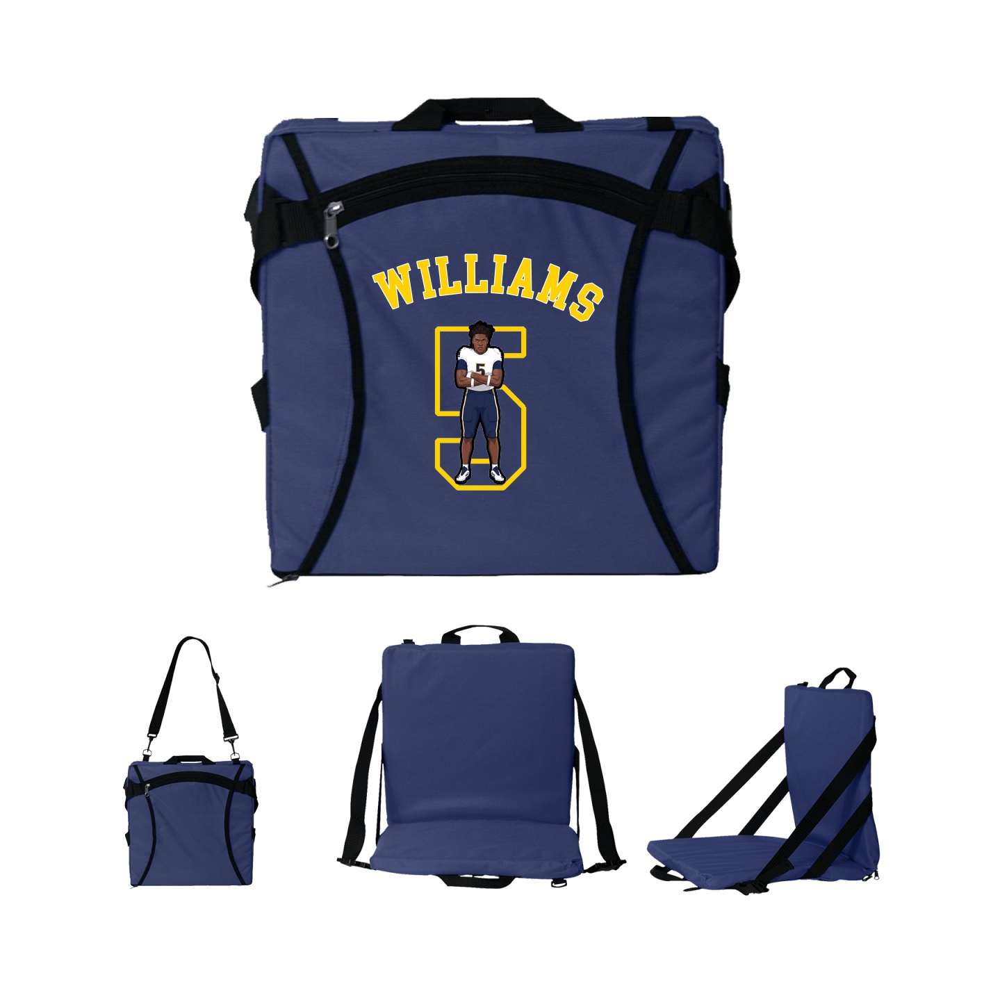 Folding Stadium Seat — Shirsey Arch in Navy
