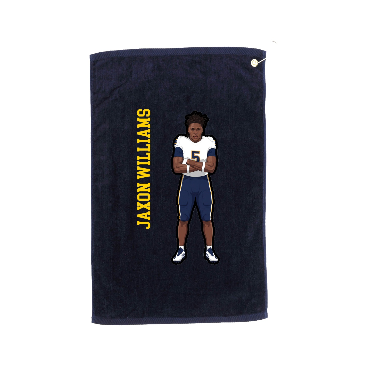Golf Towel — Name Vertical in Navy