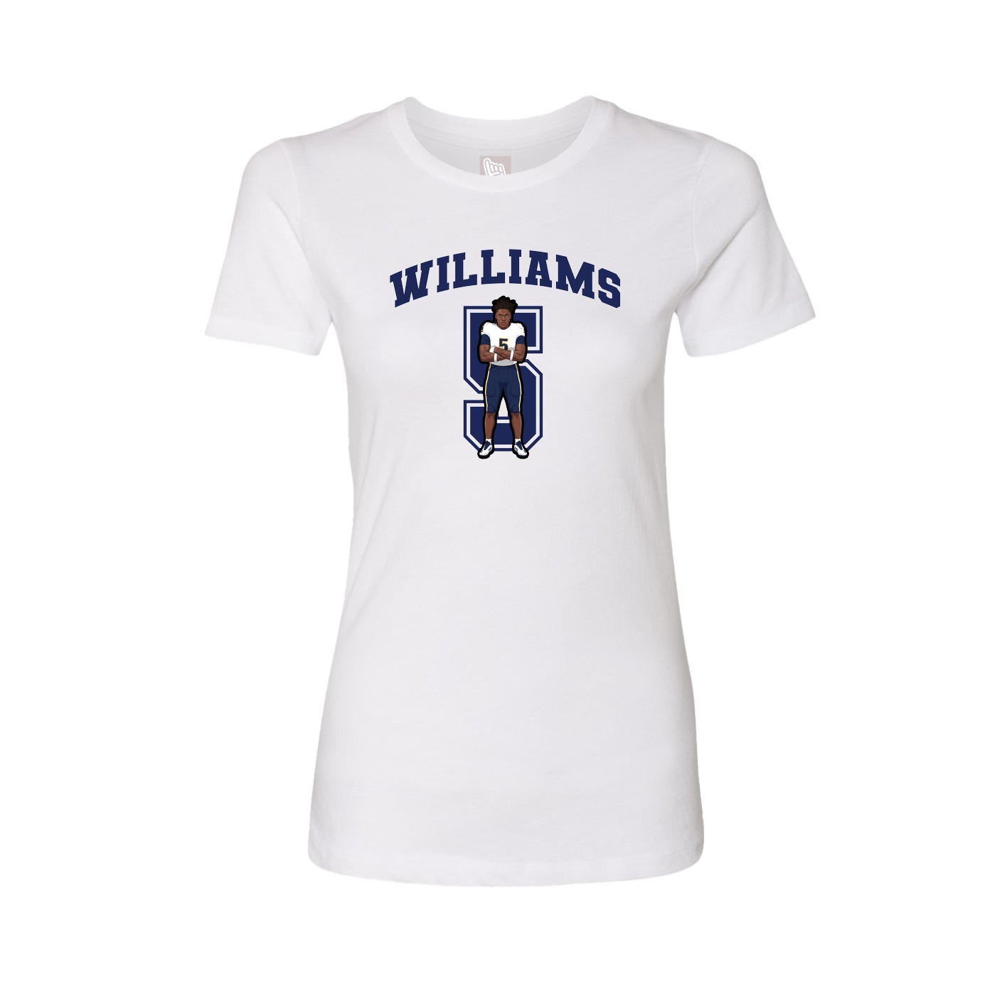 Womens Tee — Number in White