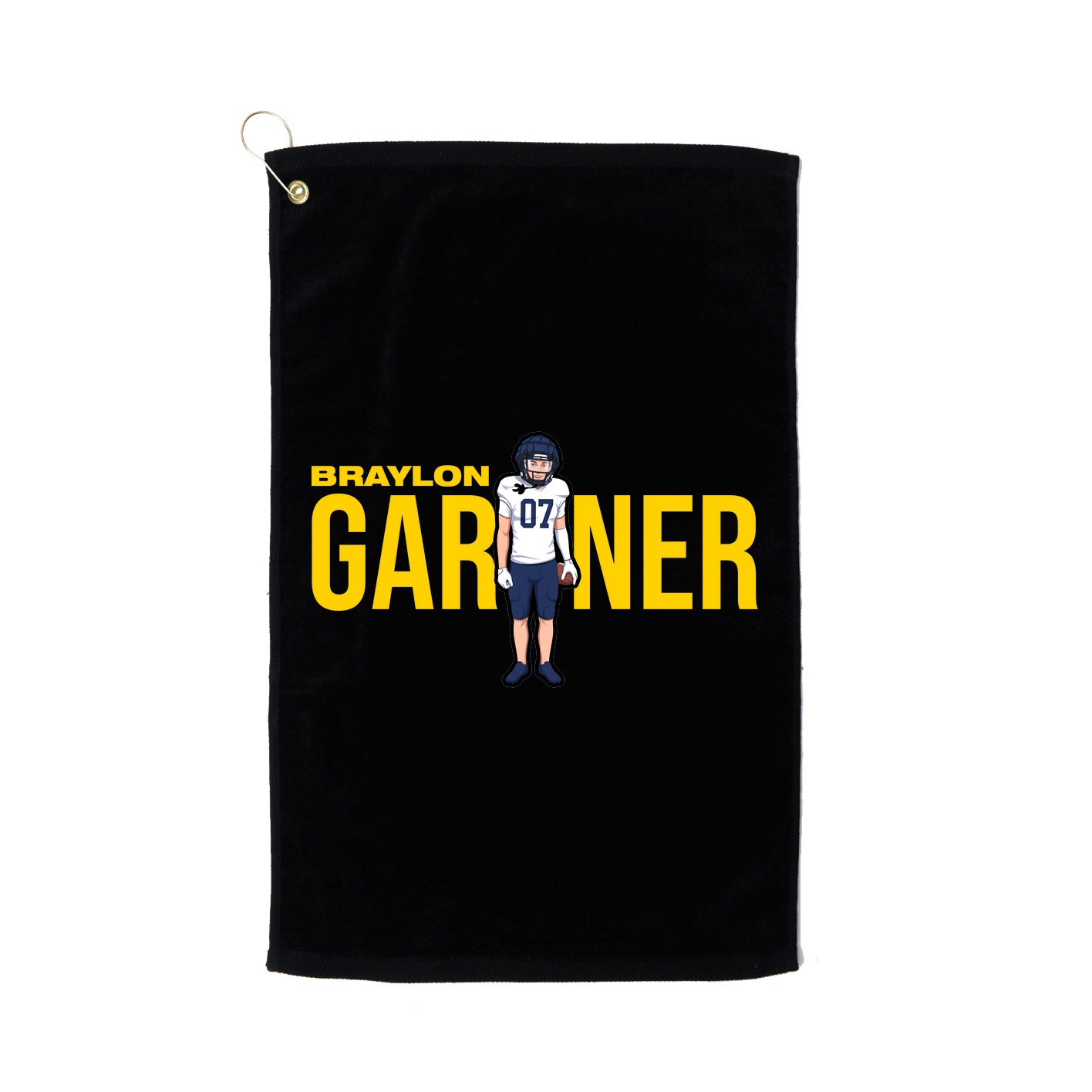 Golf Towel — Player Name in Black