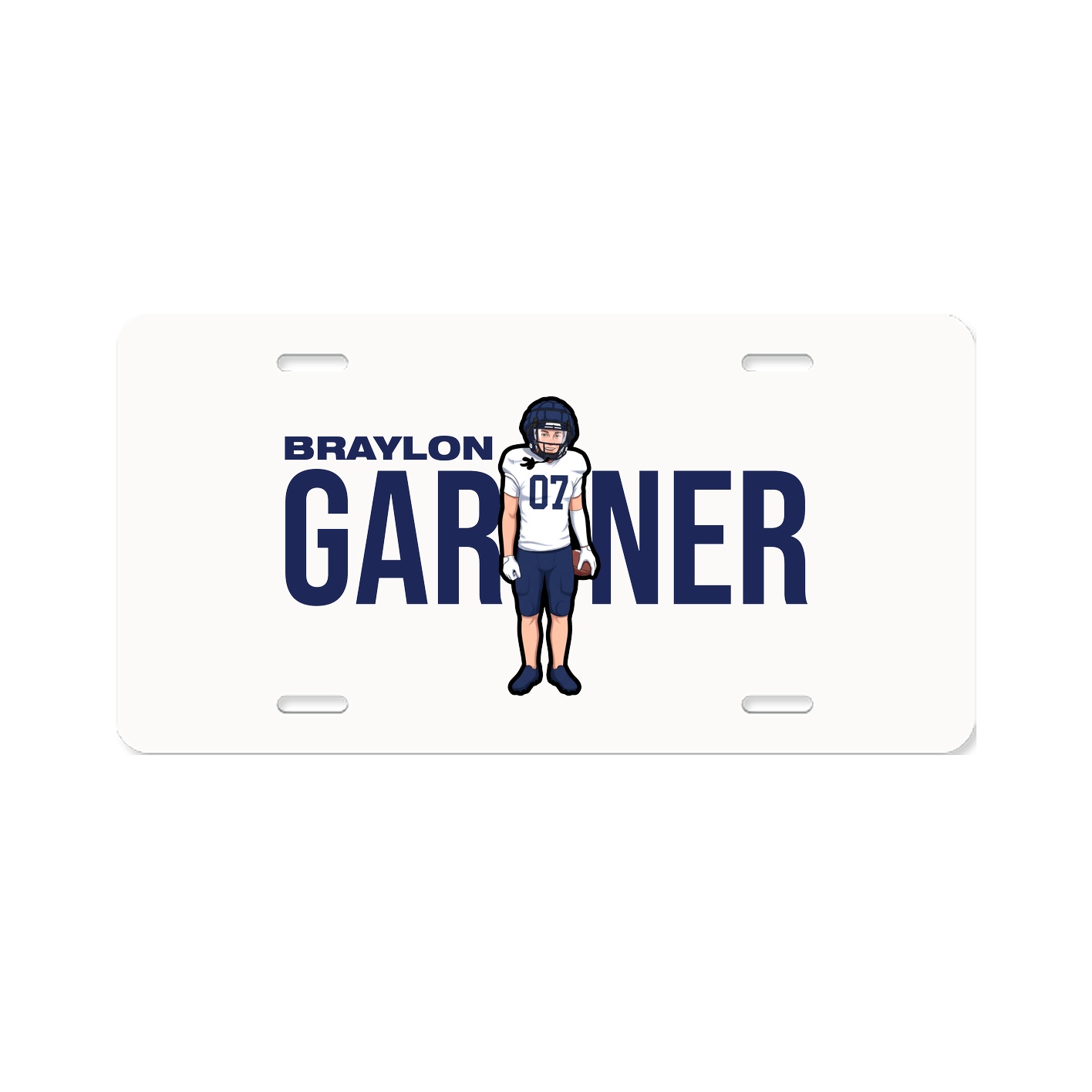 License Plate — Player Name in Classic