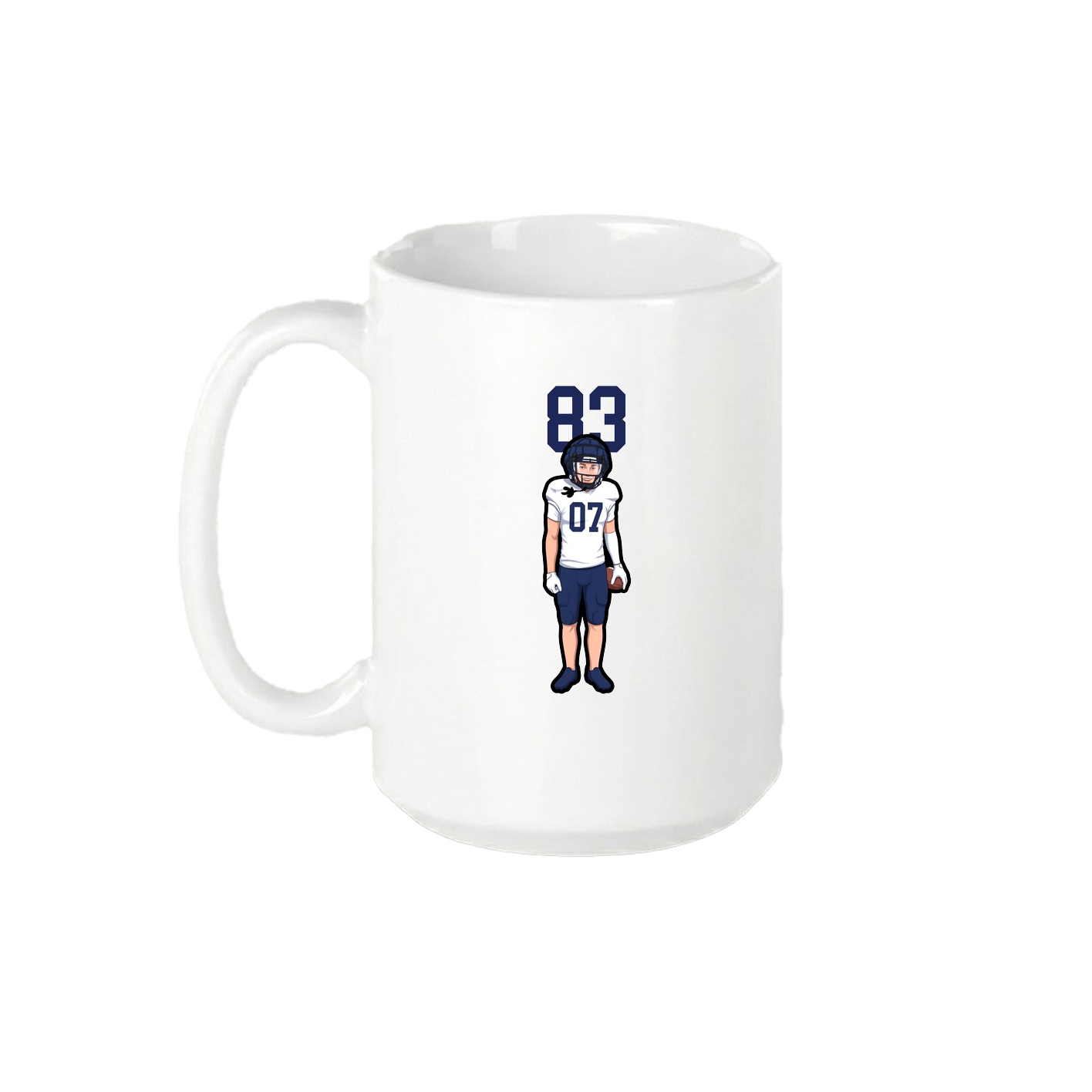15oz Coffee Mug — Number Top in White