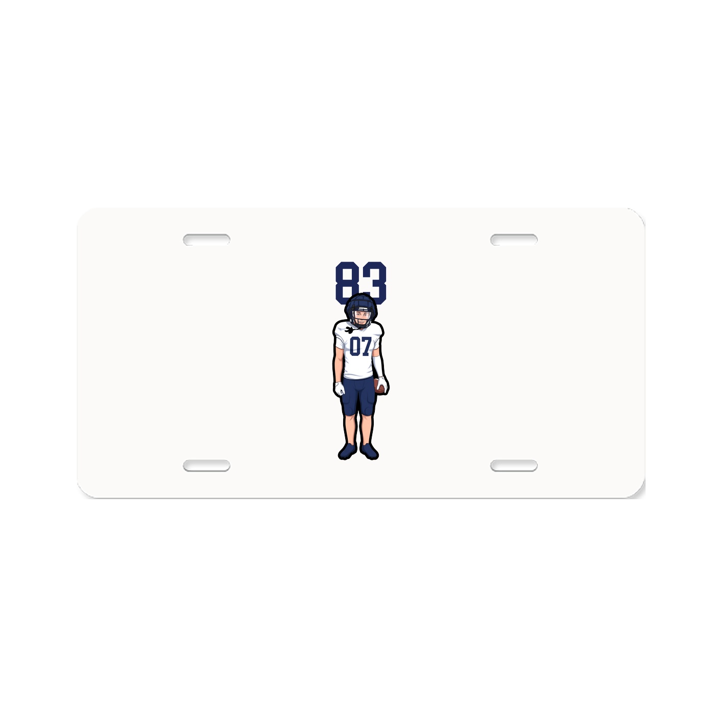License Plate — Number Top in Classic