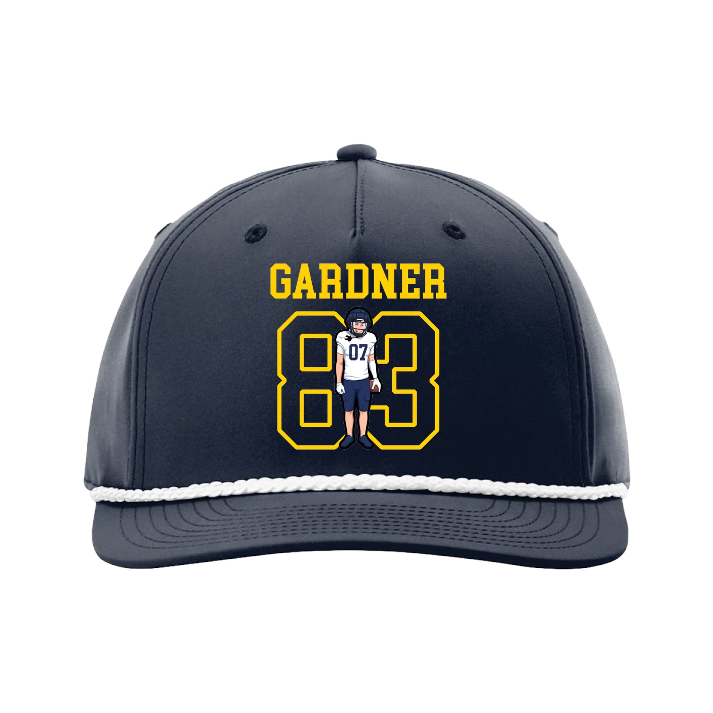 Five-Panel Classic Rope Cap — Shirsey in Navy
