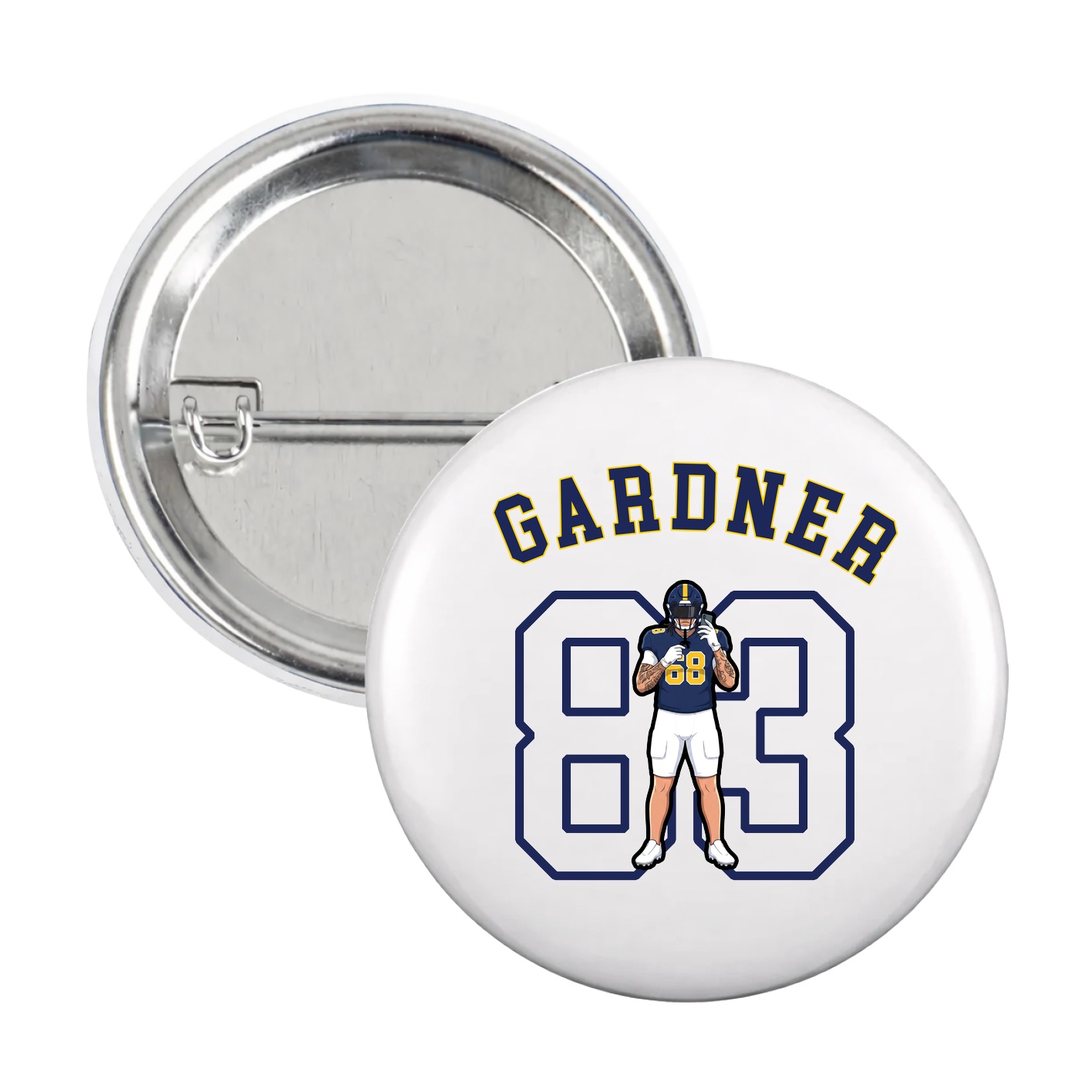 Game Day Button — Shirsey Arch in White
