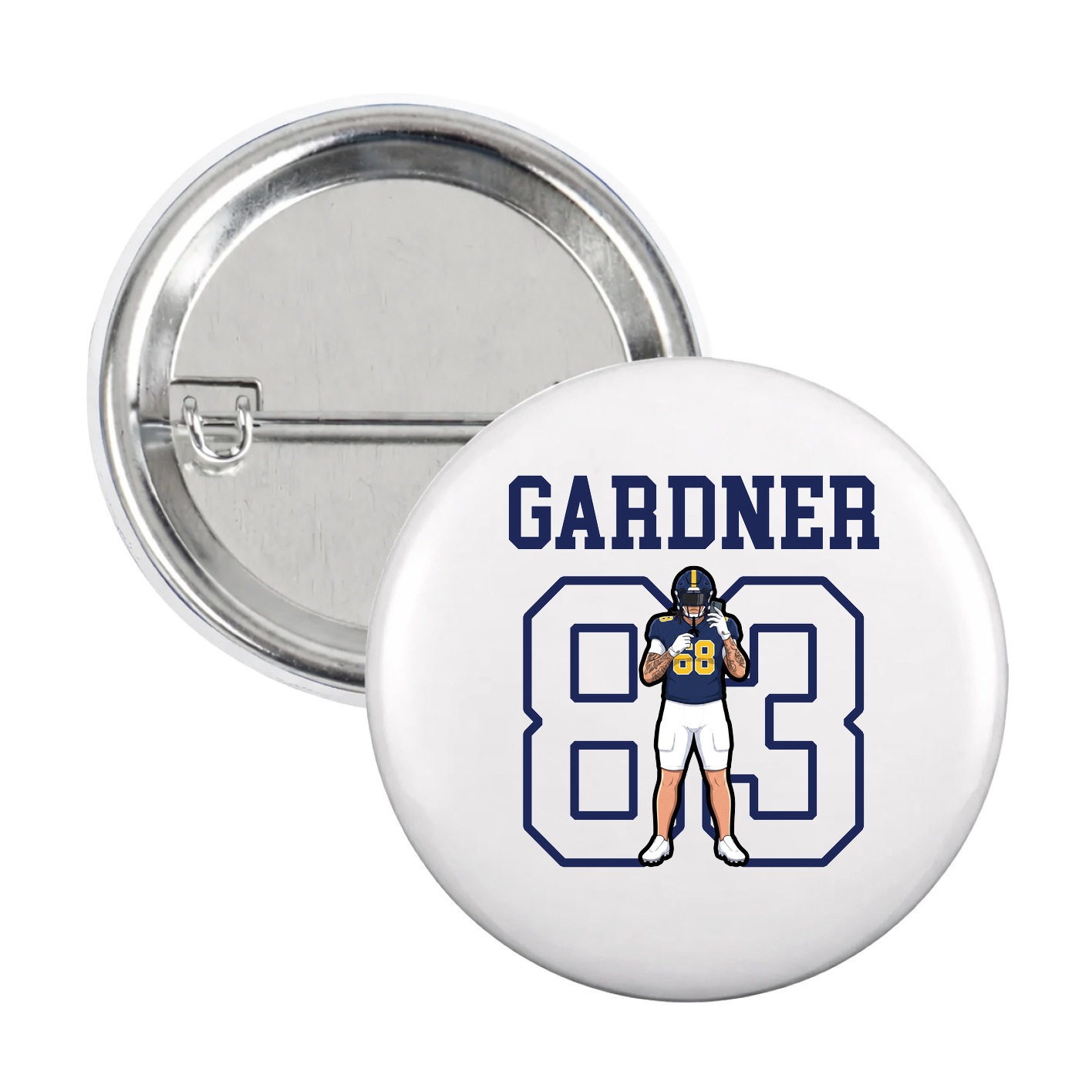 Game Day Button — Shirsey in White