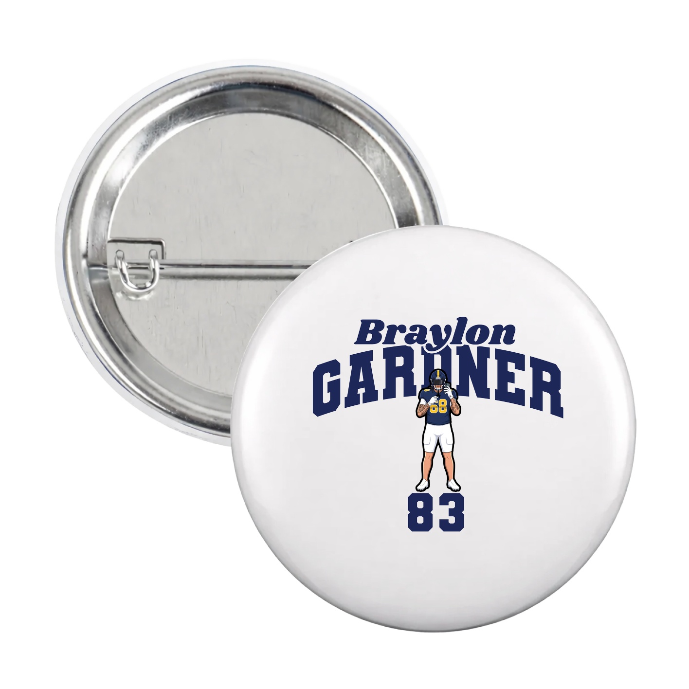 Game Day Button — Signature Arch in White
