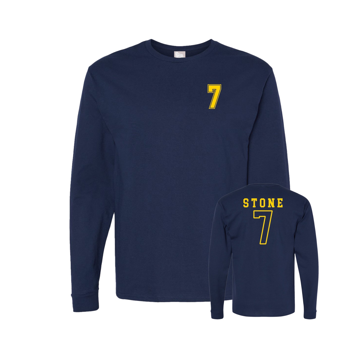 Long Sleeve Tee — Chest Back in Navy