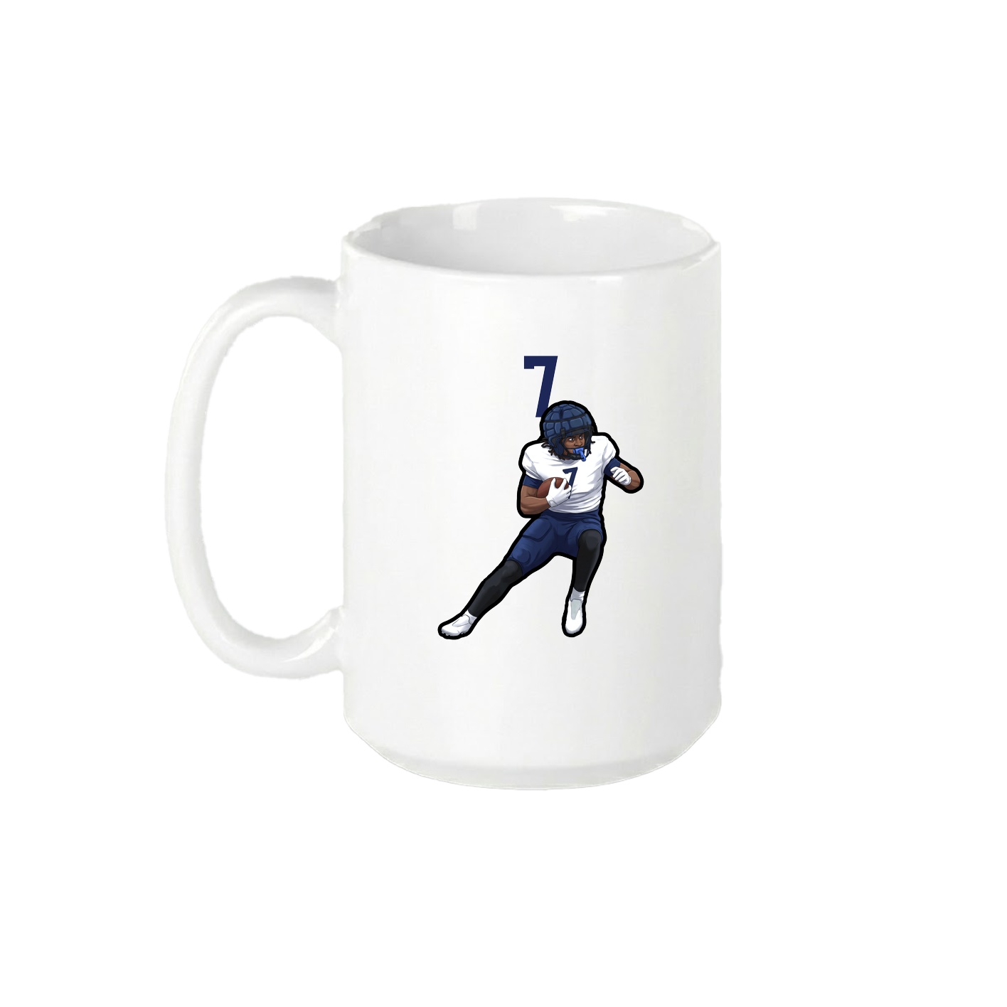 15oz Coffee Mug — Number Top in White