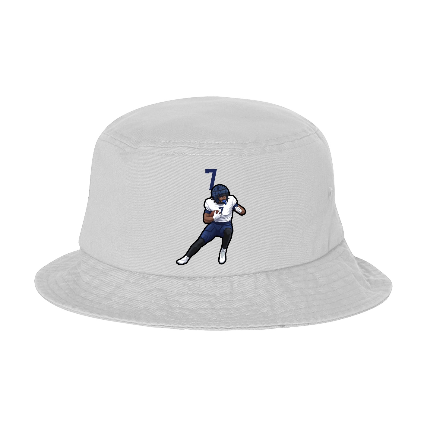 Bucket Cap — Number Top in White