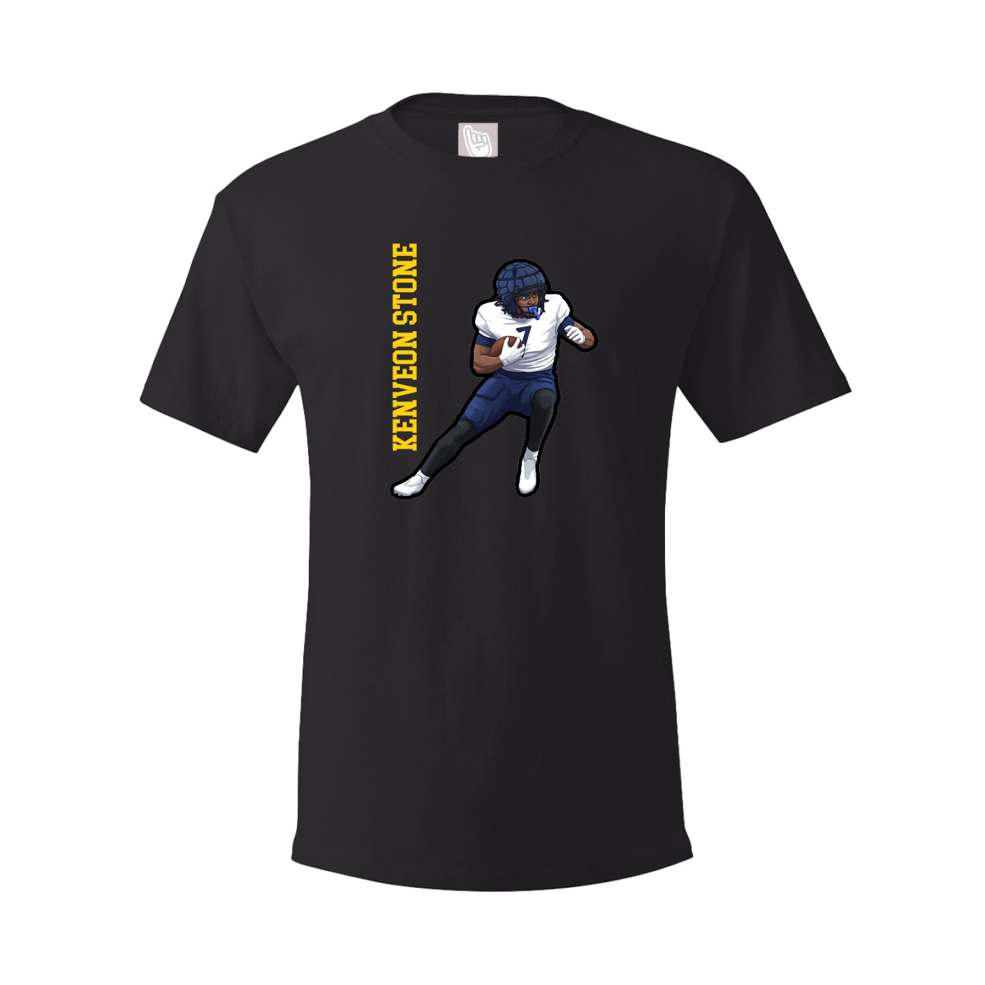 Youth Tee — Name Vertical in Black