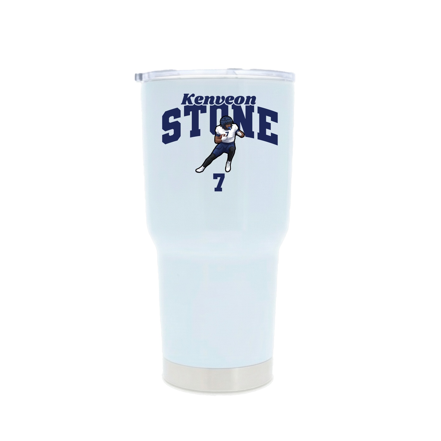30oz Stainless Steel Tumbler — Signature Arch in White