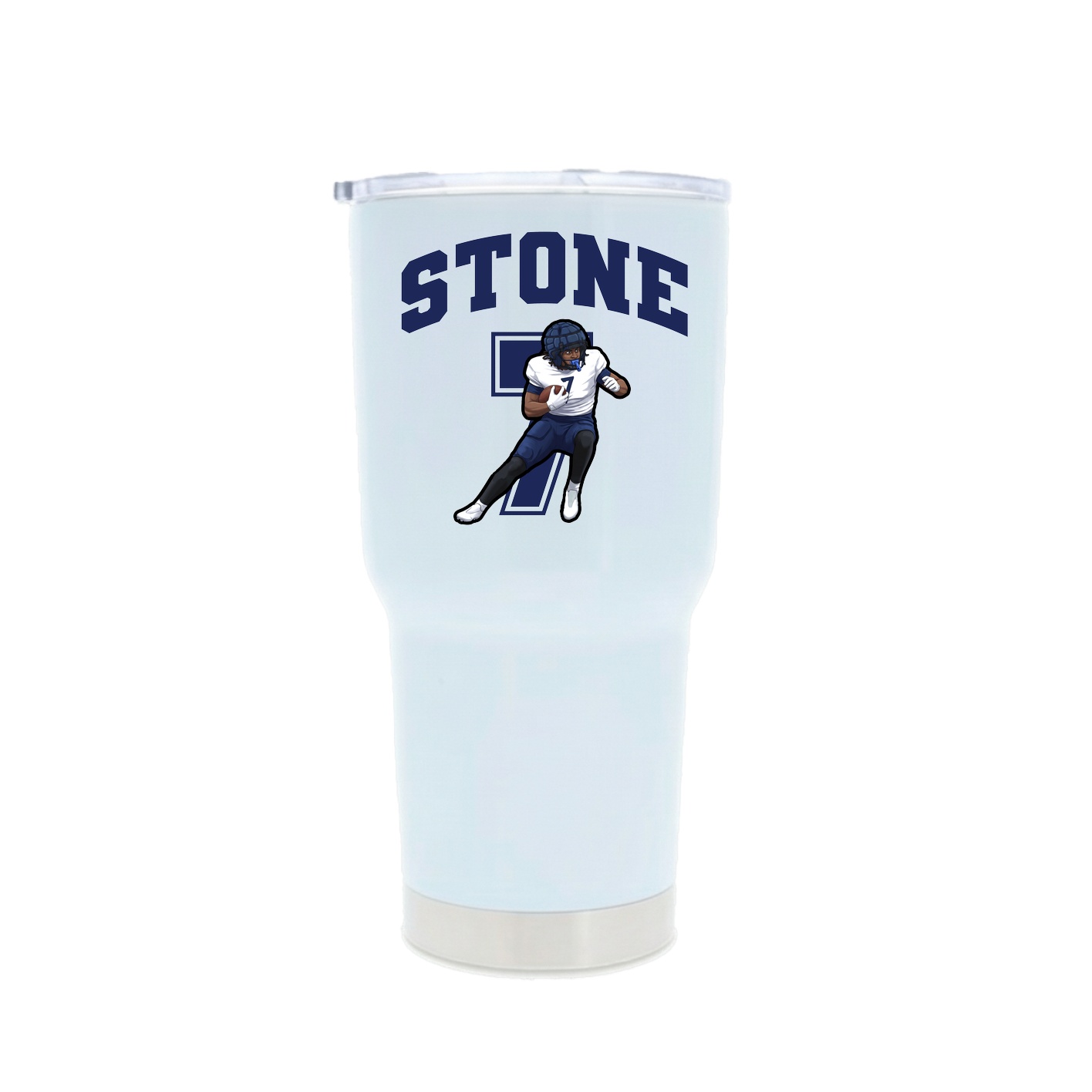 30oz Stainless Steel Tumbler — Number in White
